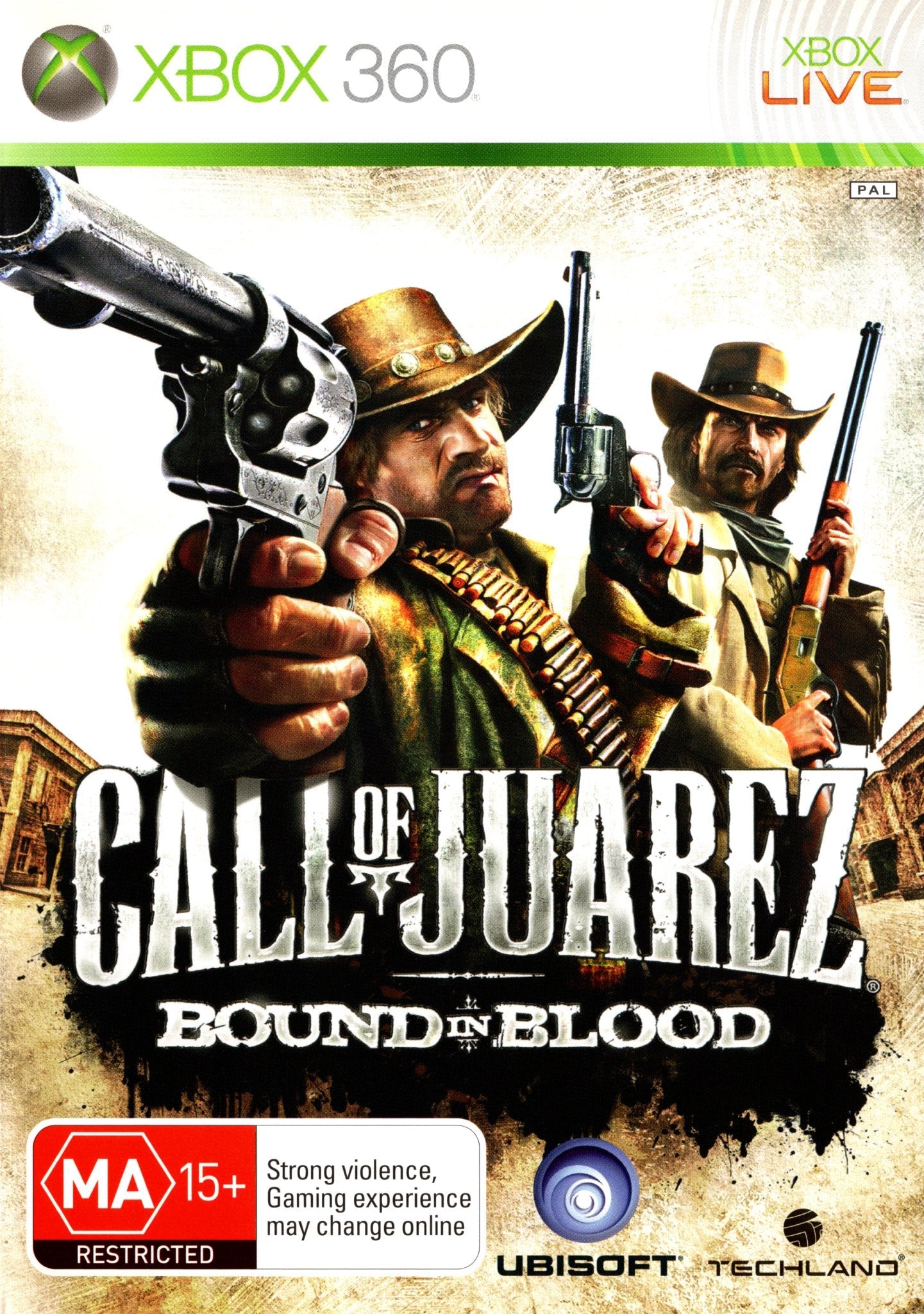 Call of Juarez: Bound in Blood - Xbox 360 Game (PAL Version) | Western Shooter Action Adventure for Gaming Enthusiasts | Perfect for Solo Play & Multiplayer Battles