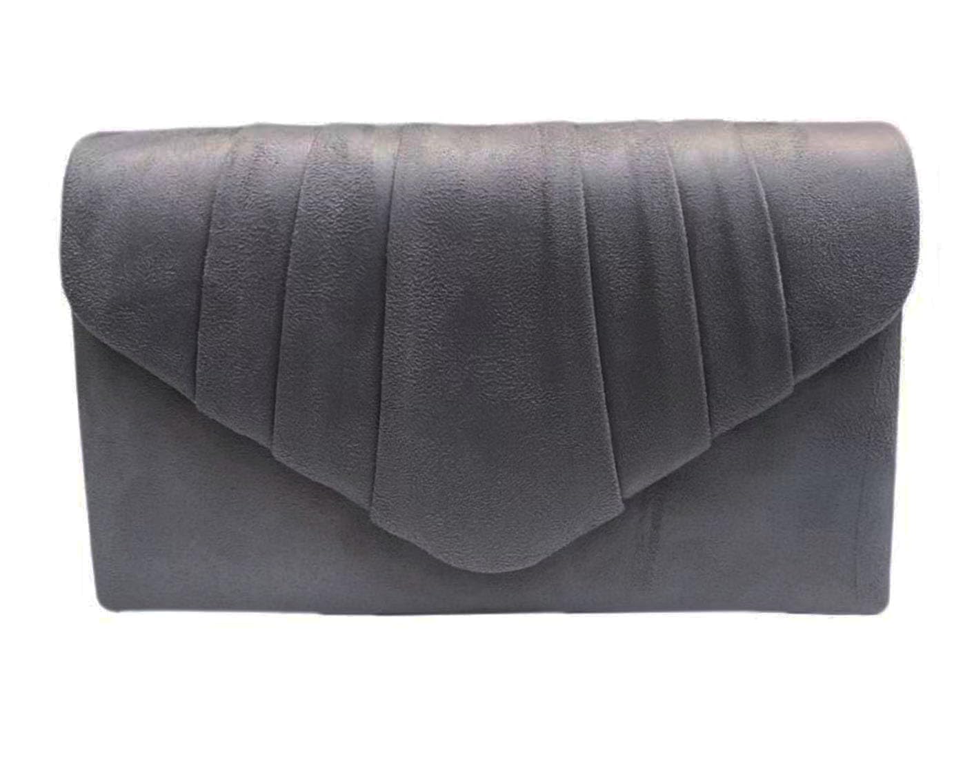 Leah Ward Women's Suede Glitter Clutch Purse - Elegant Evening Bag for Weddings, Parties & Special Occasions | Sparkly Handbag for Prom, Cocktail Events & Date Nights