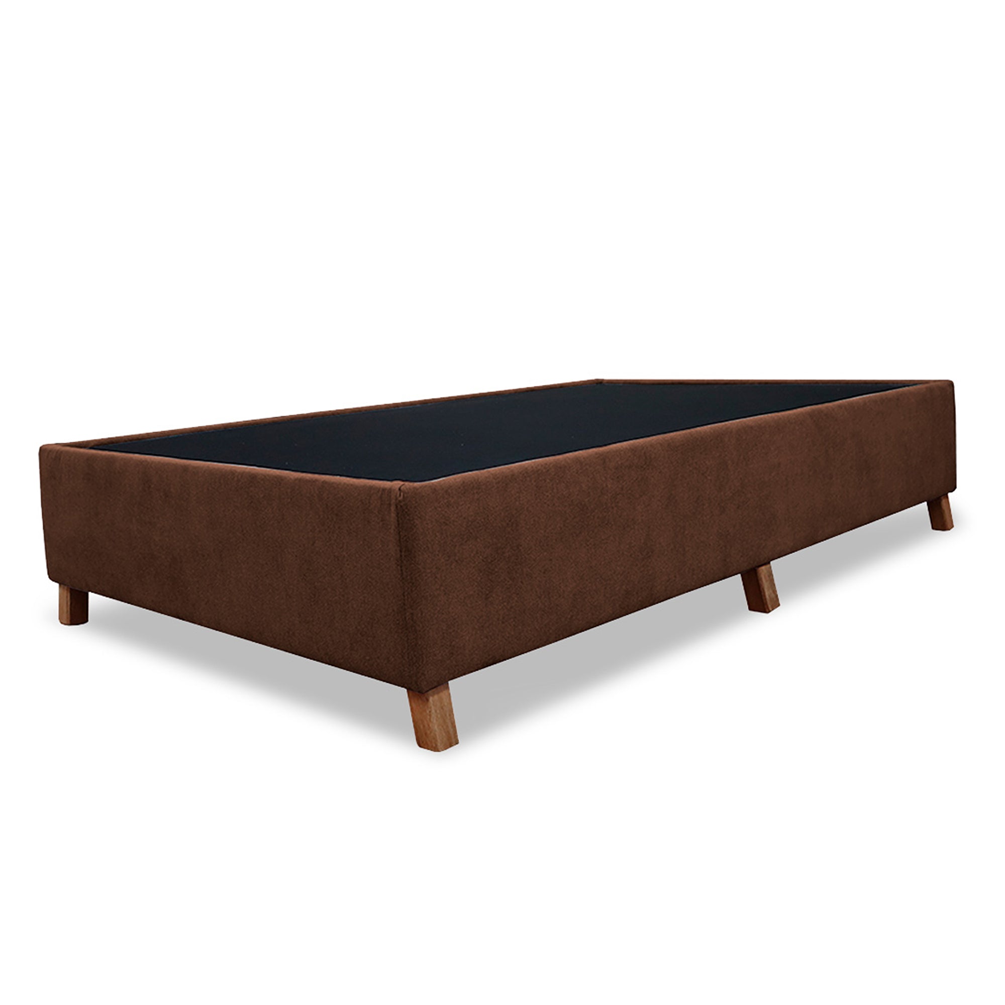 Brown Semi-Double Bed Base 120 x 190 cm with Legs - Sturdy Wooden Bed Frame for Master Bedroom, Guest Room, or Dormitory - Easy Assembly & Space-Saving Design