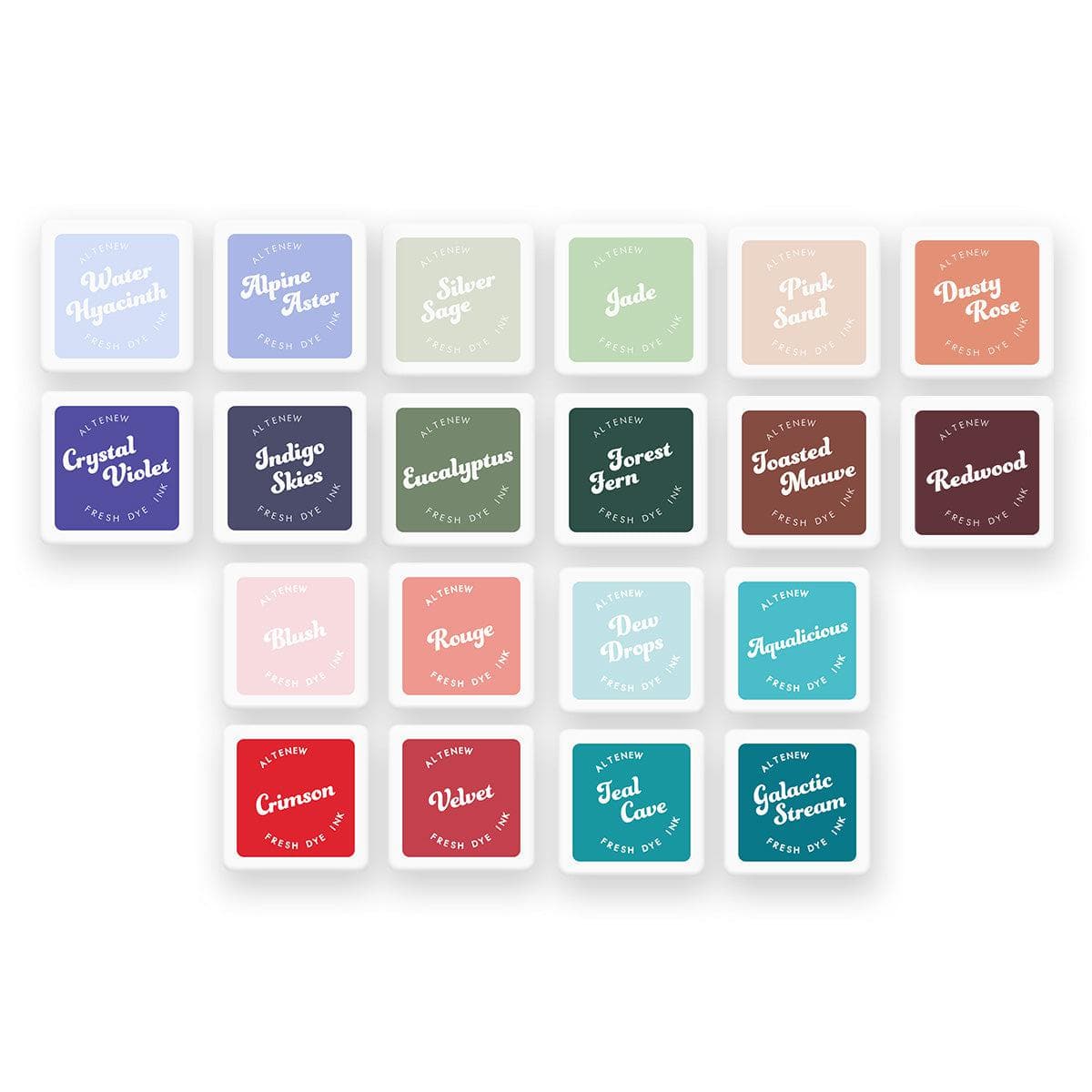 20-Pack Fresh Dye Ink Mini Cubes for Stamping, Scrapbooking & Card Making - Vibrant Colors, Quick-Drying, Acid-Free Ink Pads for DIY Crafts and Art Projects