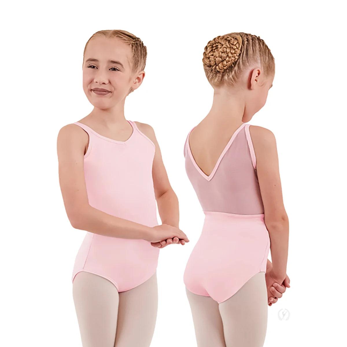Eurotard Girls Silhouette Mesh Double Strap Leotard - Dance Gymnastics Ballet Performance Costume for Kids & Teens