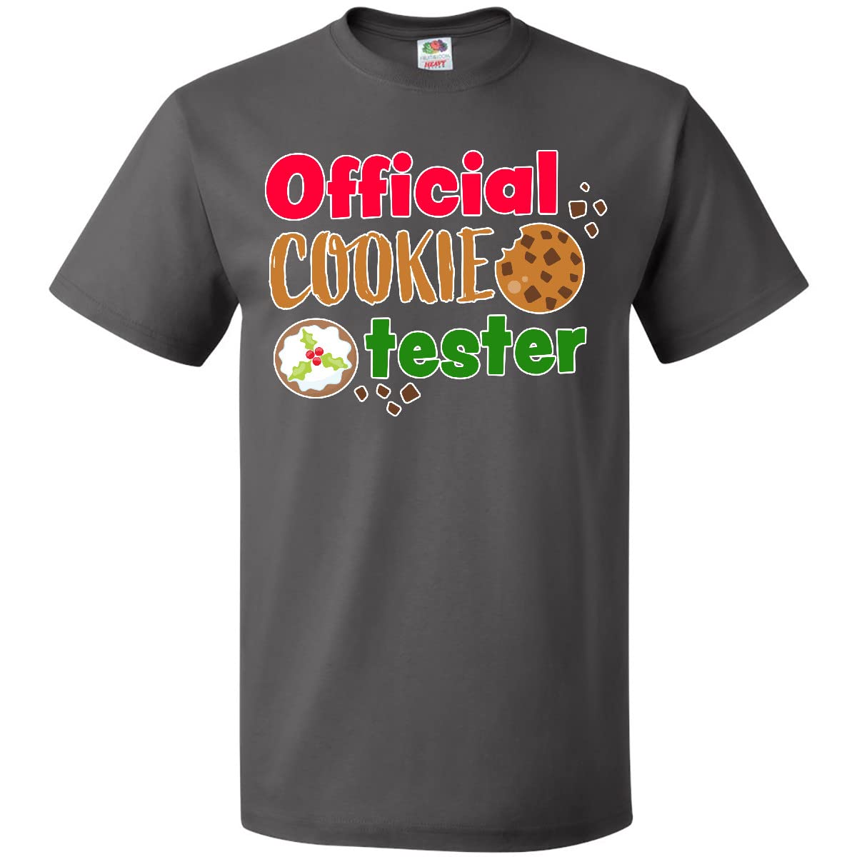Inktastic Official Cookie Tester Christmas Cookies T-Shirt - Funny Holiday Baking Apparel for Christmas Party & Family Gathering