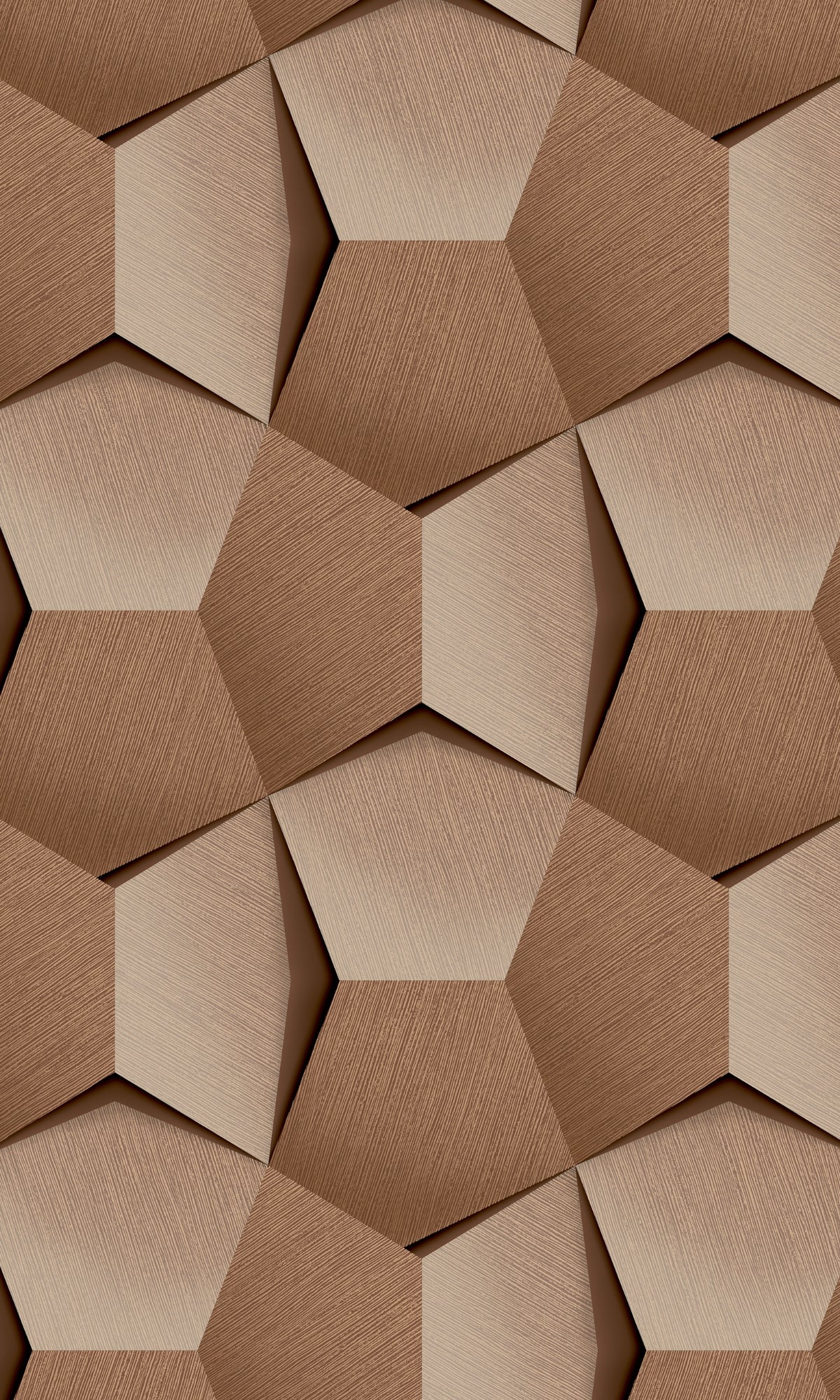 Brown Geometric Rocks Wallpaper - Peel and Stick Self-Adhesive Wallpaper for Living Room, Bedroom, Office Decor | Easy to Install & Removable