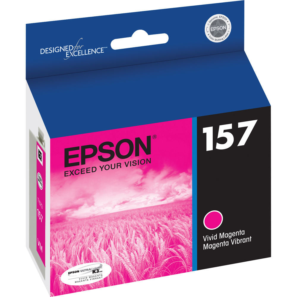 Epson T157320 R3000 Vivid Magenta Ink Cartridge (157) - High-Quality Replacement Ink for Photo Printing, Graphic Design & Professional Art Projects