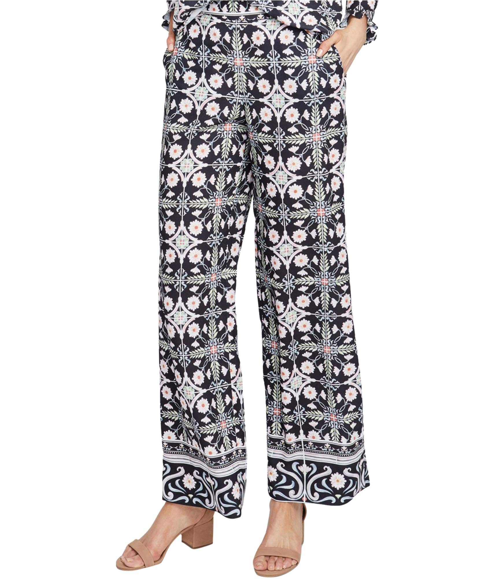 Rachel Roy Women's Printed Casual Wide Leg Pants - Comfortable & Stylish Lounge Pants for Work, Travel & Everyday Wear