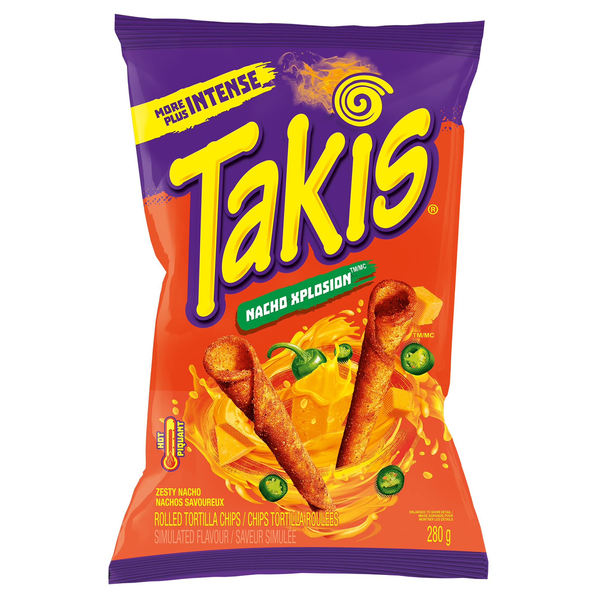 TAKIS Xplosion Tortilla Chips - Zesty Nacho Cheese Flavor, 10oz Crunchy Mexican Snack (280g) | Perfect for Parties, Movie Nights & On-the-Go Snacking