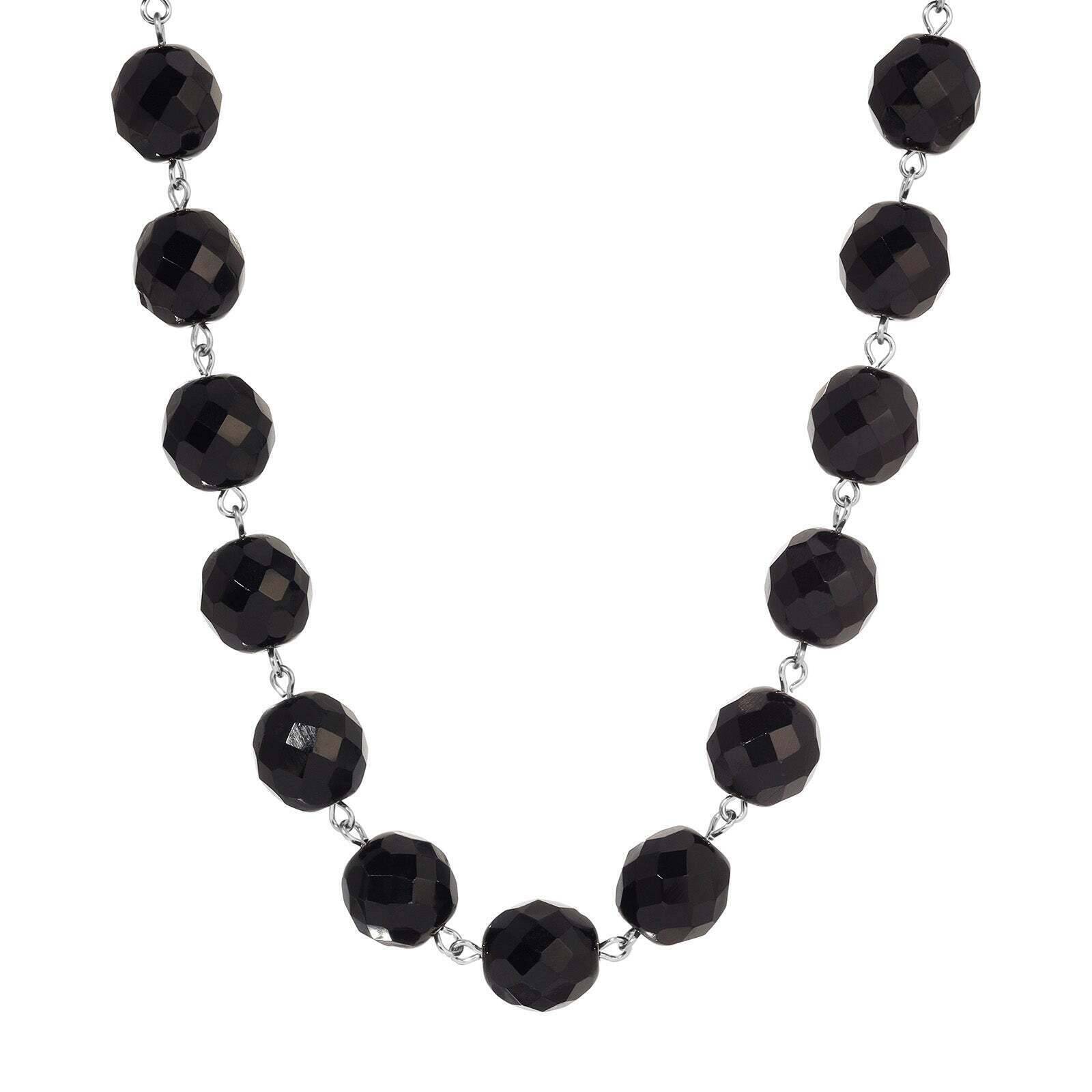 1928 Luminous Fire-Polished Crystal Glass Necklace - 16
