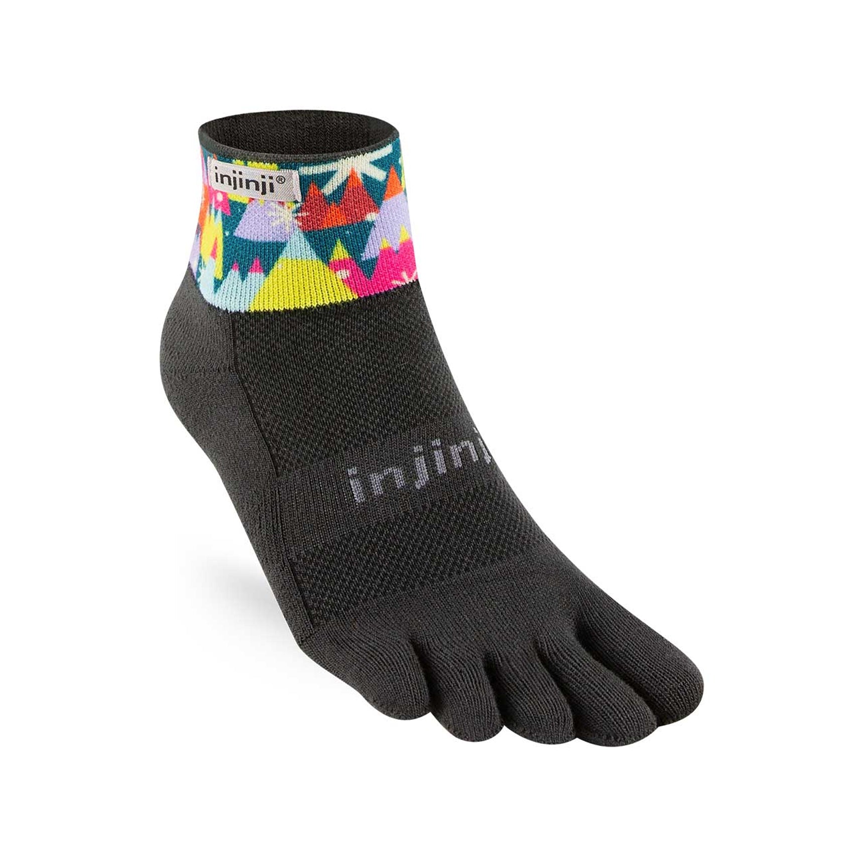 Unisex Injinji Trail Spectrum Midweight Mini Crew Socks - Toe Socks for Hiking, Running & Outdoor Activities - Breathable & Cushioned Performance Socks