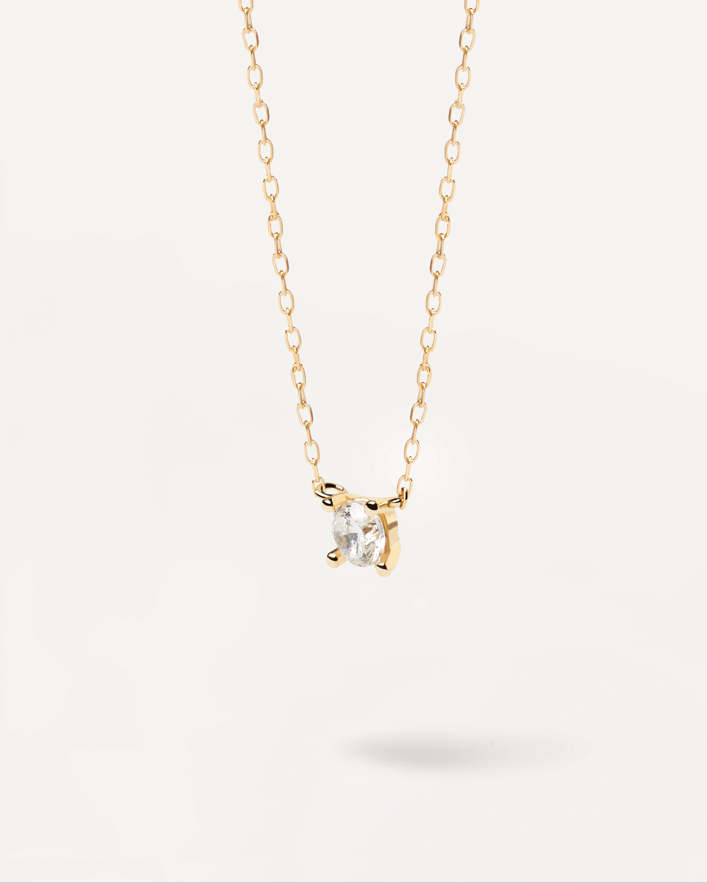 14K Gold Solitaire Diamond Pendant Necklace for Women - Elegant Minimalist Jewelry Gift for Birthday, Anniversary & Valentine's Day