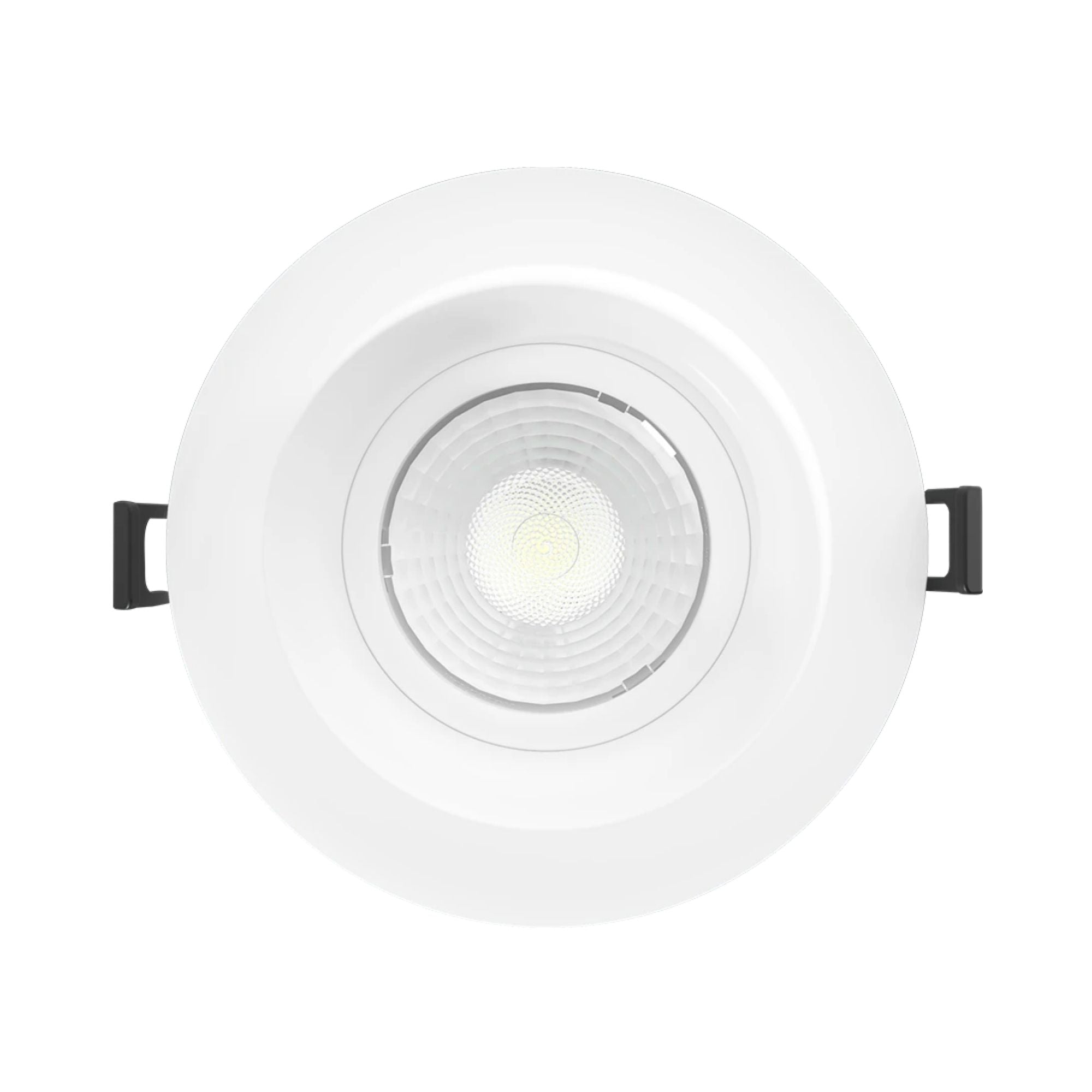 4 Inch Canless Gimbal Downlight - 1050 Lumens, 5 CCT Adjustable, 38° Spot Beam Angle, White Regressed Trim - Perfect for Kitchen, Living Room & Bedroom Lighting