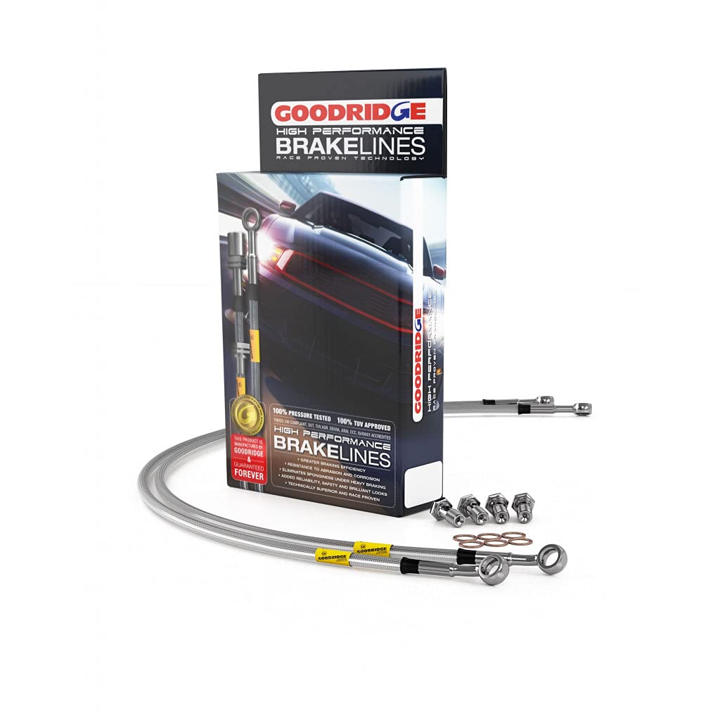 Goodridge Stainless Steel Brake Lines for Saab 9-5 (1999-2005) - High Performance Brake Hose Kit 40003 | Perfect for Street Racing & Off-Road Driving