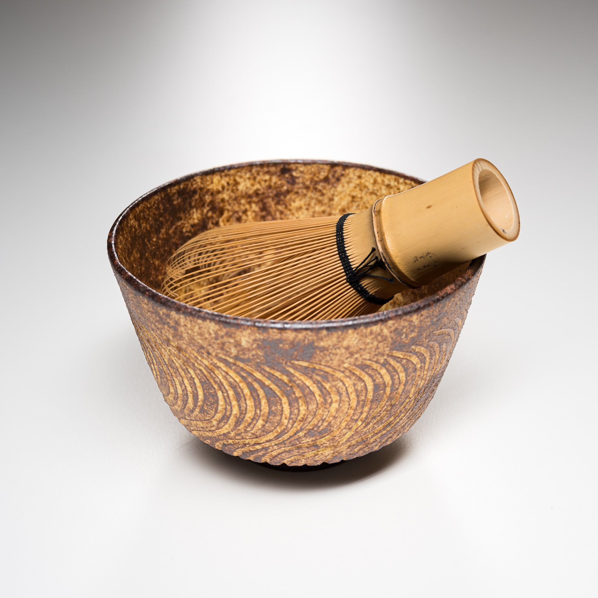 Handmade Kyo Kiyomizu Ware Matcha Bowl - Nejiri Sogimon Yellow Ceramic Tea Cup | Authentic Japanese Tea Ceremony Accessory for Matcha, Green Tea & Zen Meditation