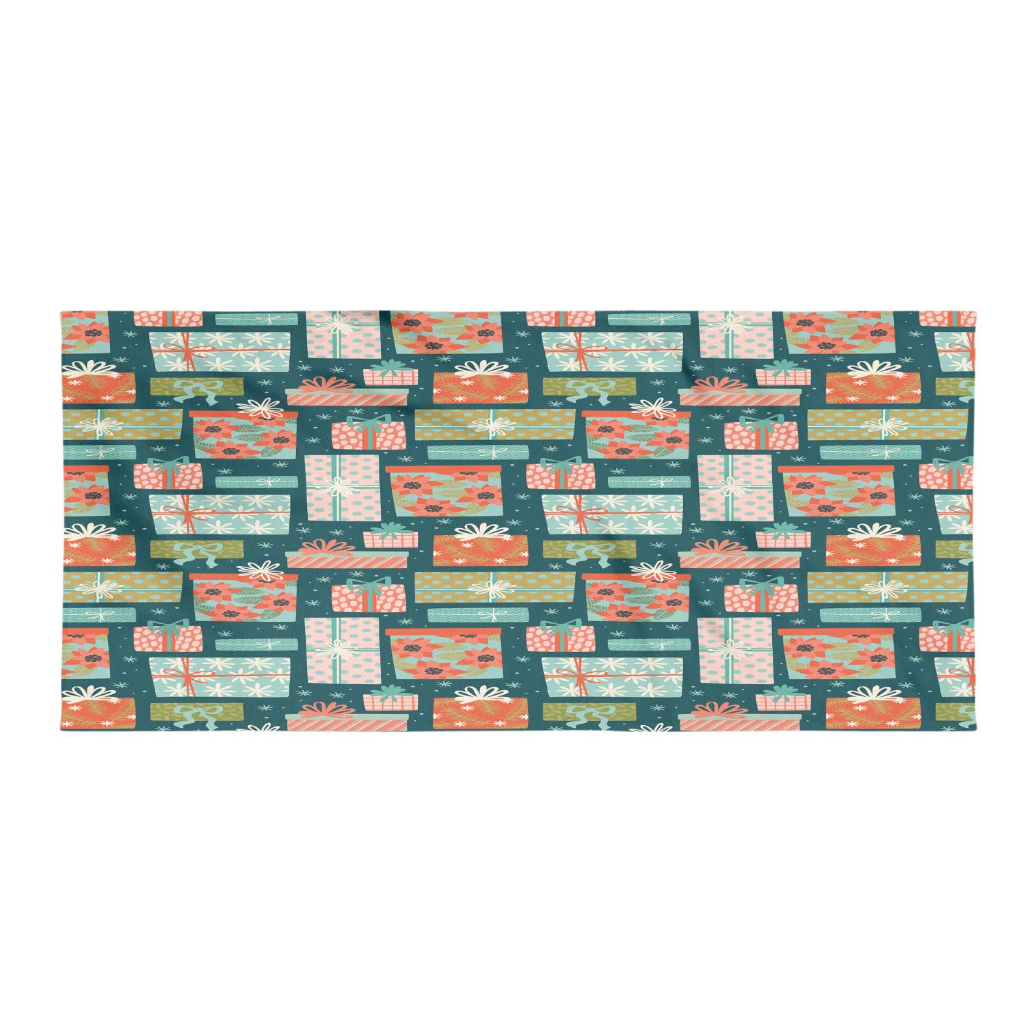Ambesonne Christmas Backpacking Towel - Quick Dry Microfiber for Camping & Hiking Gifts