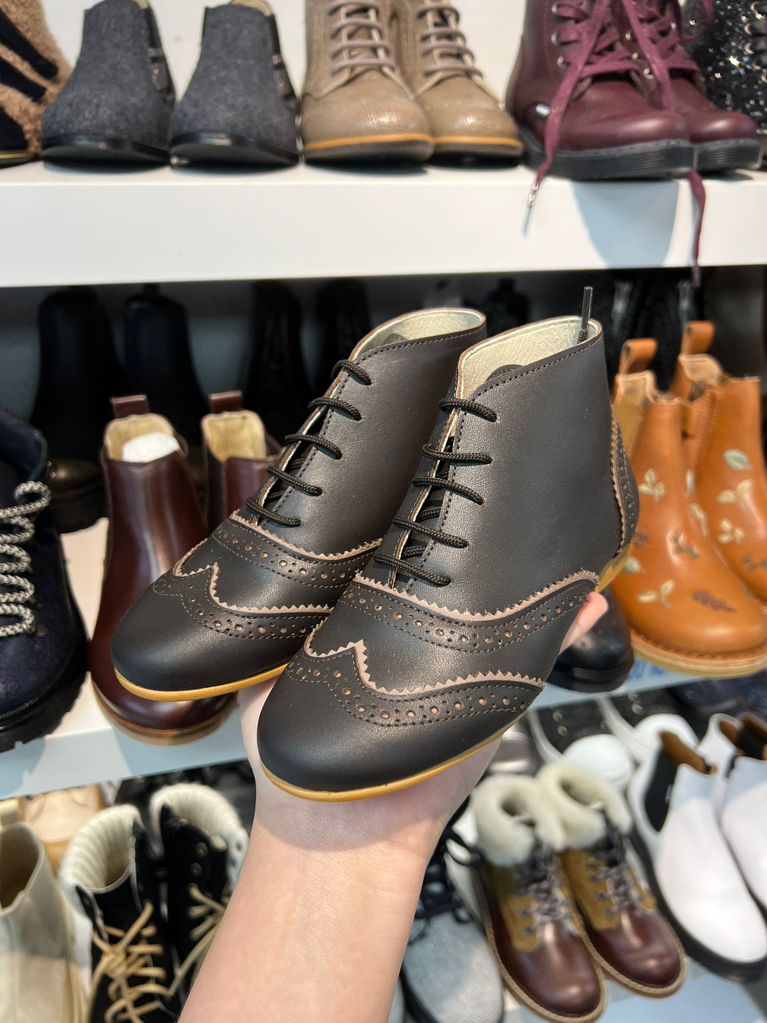 Sonatina Moca Wingtip Bootie - Women's Stylish Ankle Boots with Leather Upper & Comfortable Heel | Perfect for Office, Dating & Fall Fashion Outfits