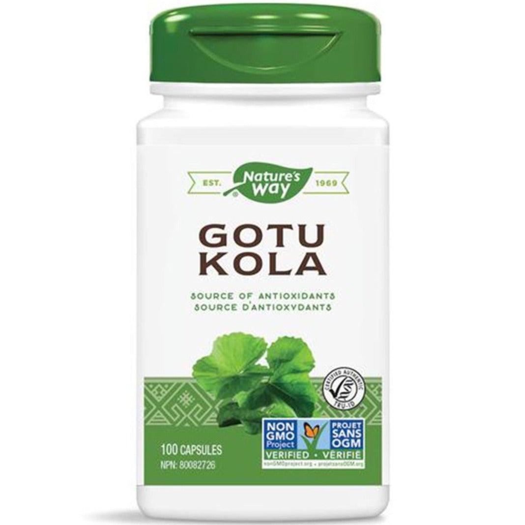 Nature's Way Gotu Kola 475mg 100 Capsules - Herbal Supplement for Memory, Circulation & Skin Health - Perfect for Stress Relief & Cognitive Support