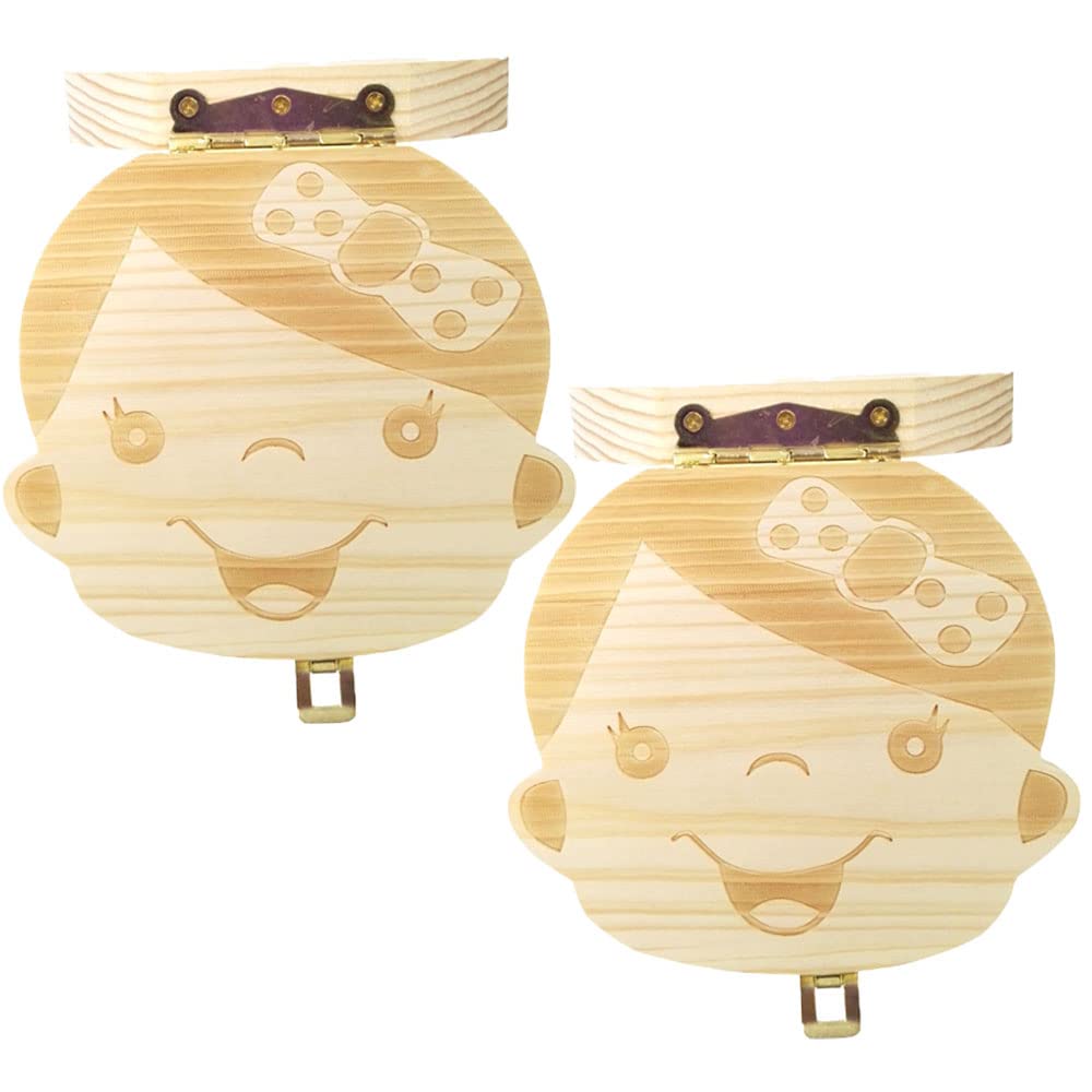 Tooth Keepsake Box for Girls & Boys - Tooth Fairy Holder Box for Kids, Baby Shower & Birthday Gift - 2 Pack - Perfect for First Tooth Milestones & Childhood Memories