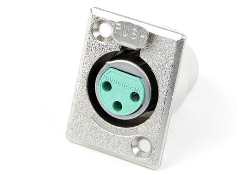 Switchcraft SWD3F 3-Pin Female XLR Chassis/Enclosure Jack - Professional Audio Connector for Studio Equipment, Mixers & Live Sound Systems