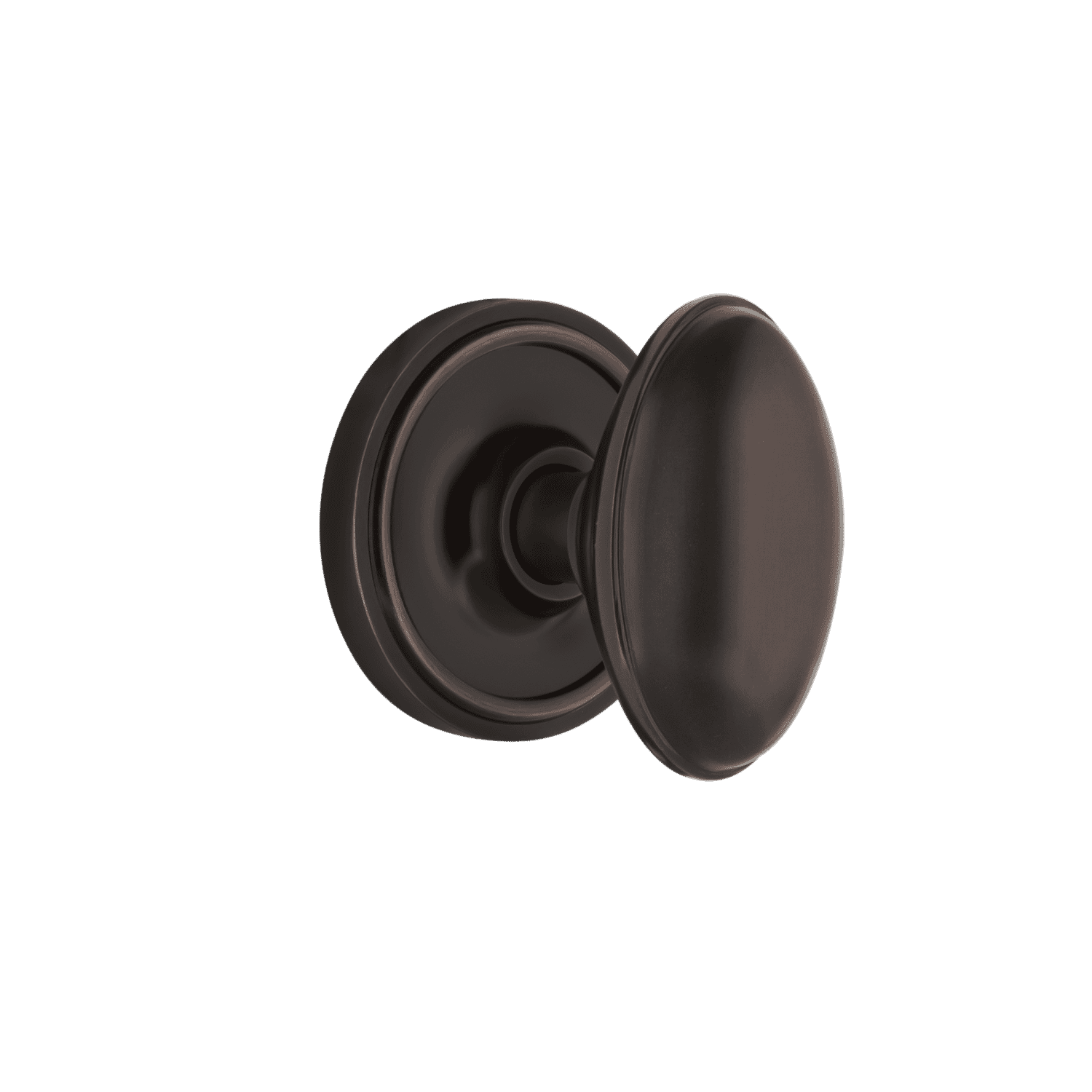 Classic Rosette with Homestead Knob in Timeless Bronze - Vintage Cabinet Hardware for Kitchen & Bathroom Remodeling