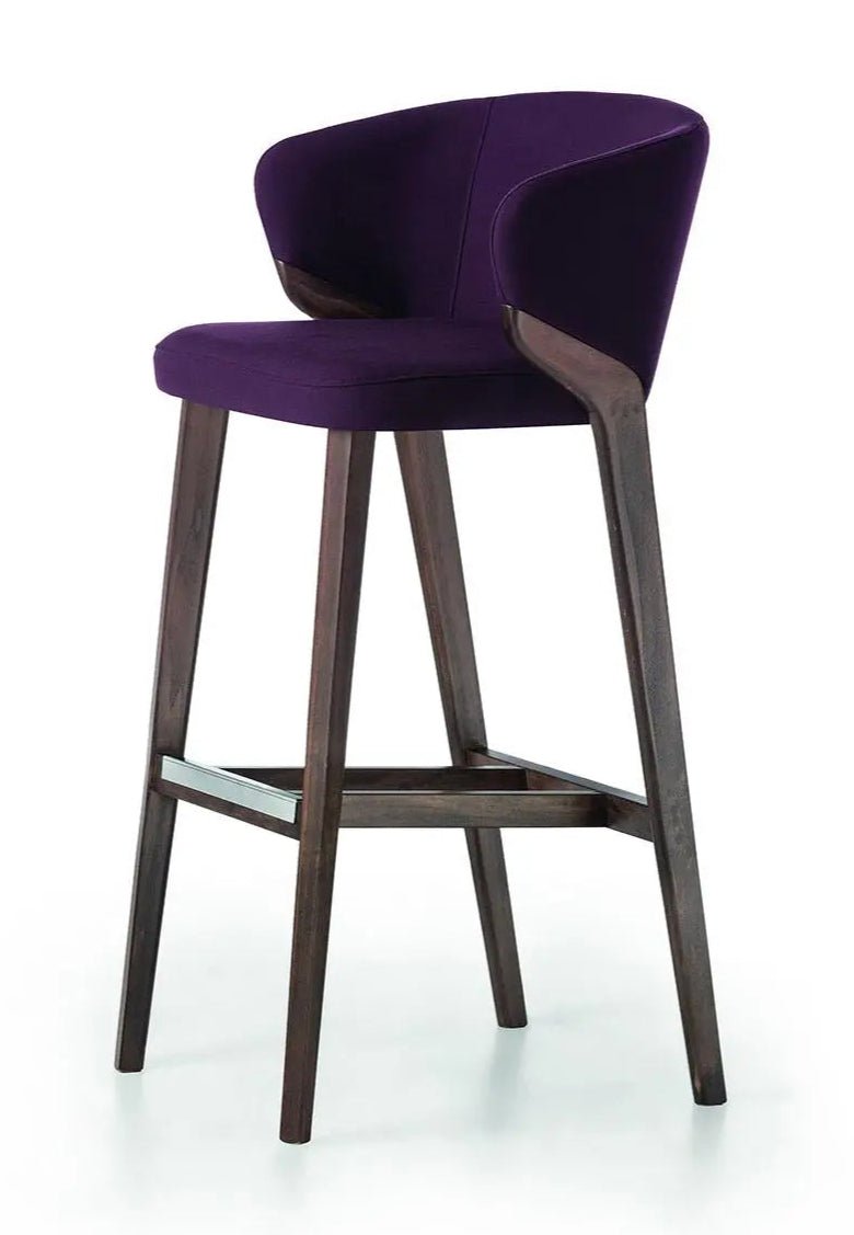 Bross Nora Bar Stool - Modern Counter Height Stool with Backrest for Kitchen Island, Breakfast Bar & Home Decor