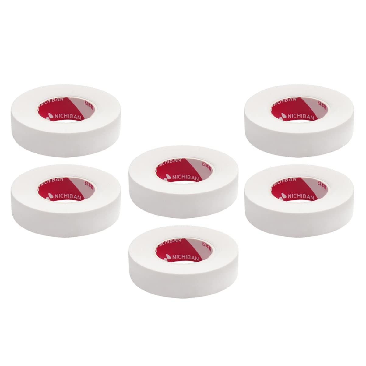 FRCOLOR Micropore Tape for Eyelash Extensions - 6 Rolls Hypoallergenic Adhesive Fabric Tape for Lash Artists, Salon & DIY Use - Gentle Hold for Sensitive Skin, Beauty & Medical Applications