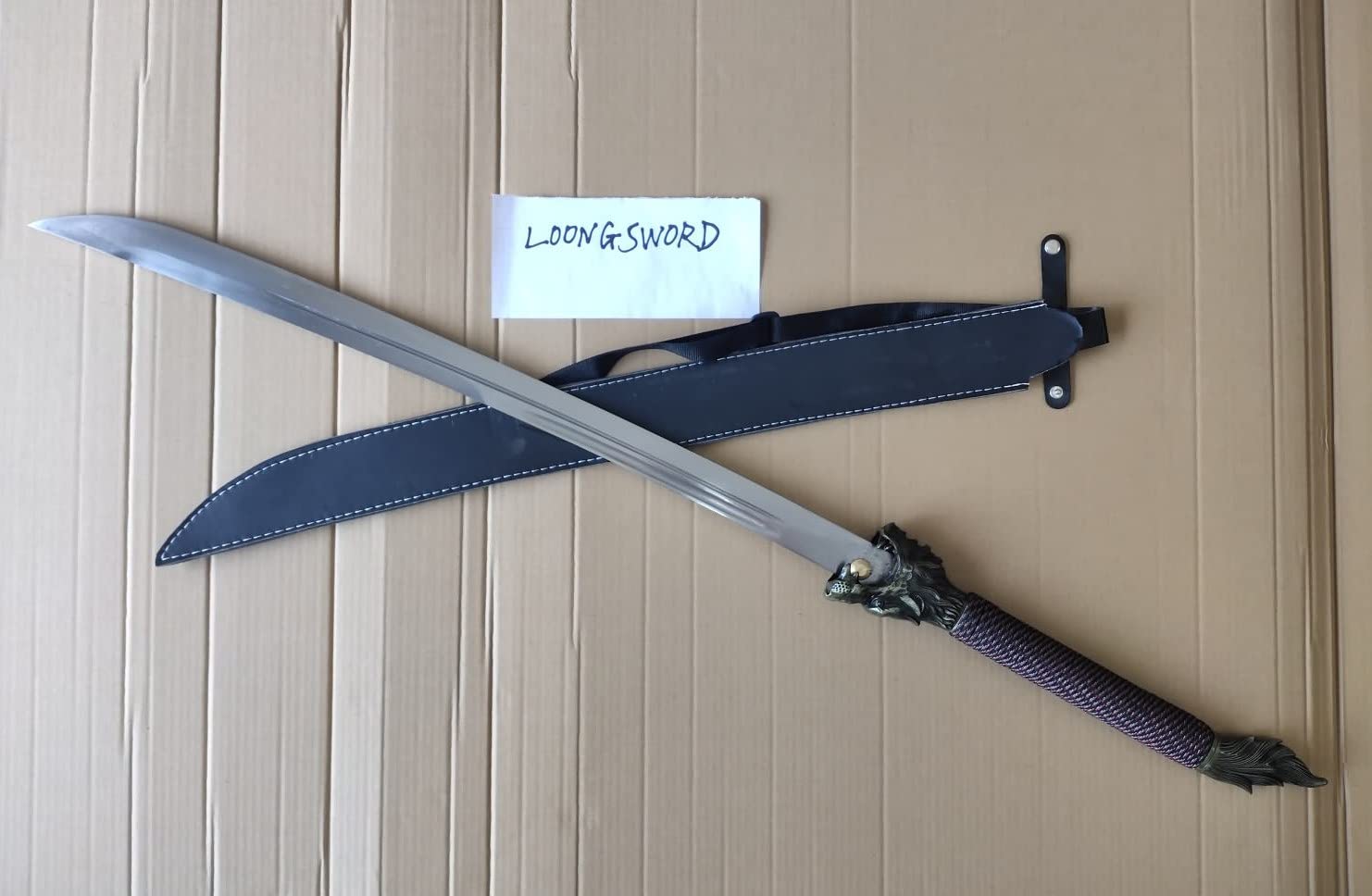 Loong Dao Dragon Machete - Forged High Carbon Steel Full Tang Chinese Sword for Outdoor Survival, Bushcraft & Martial Arts Training