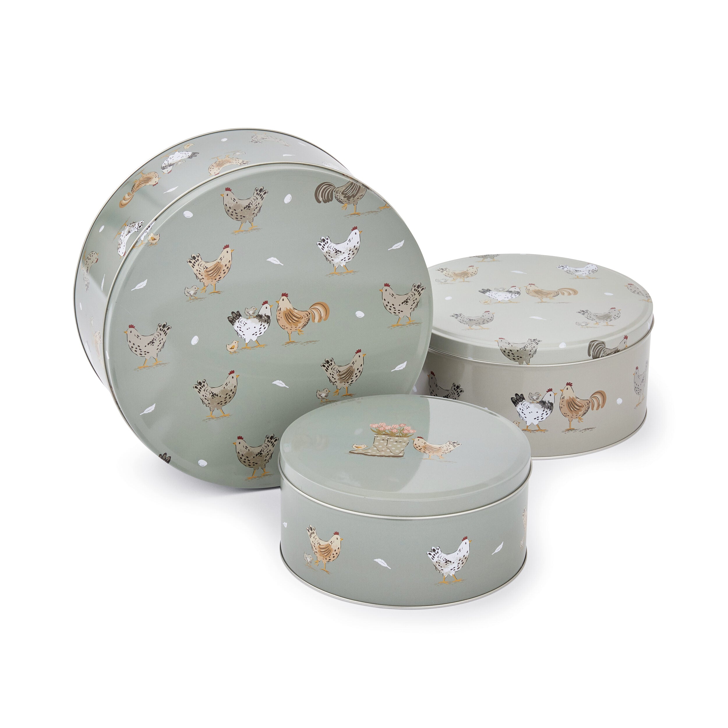 Hen House Lane Set of 3 Round Cake Pans - Premium Non-Stick Baking Tins for Cakes, Pies & Desserts - Perfect for Home Baking, Birthday Parties & Holiday Treats