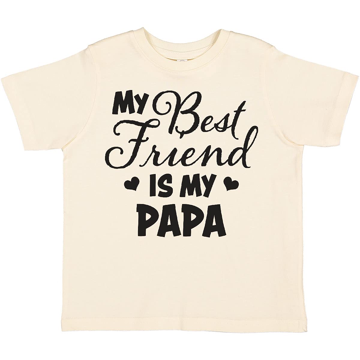My Best Friend is My Papa with Hearts Toddler T-Shirt for Family Outings and Playdates