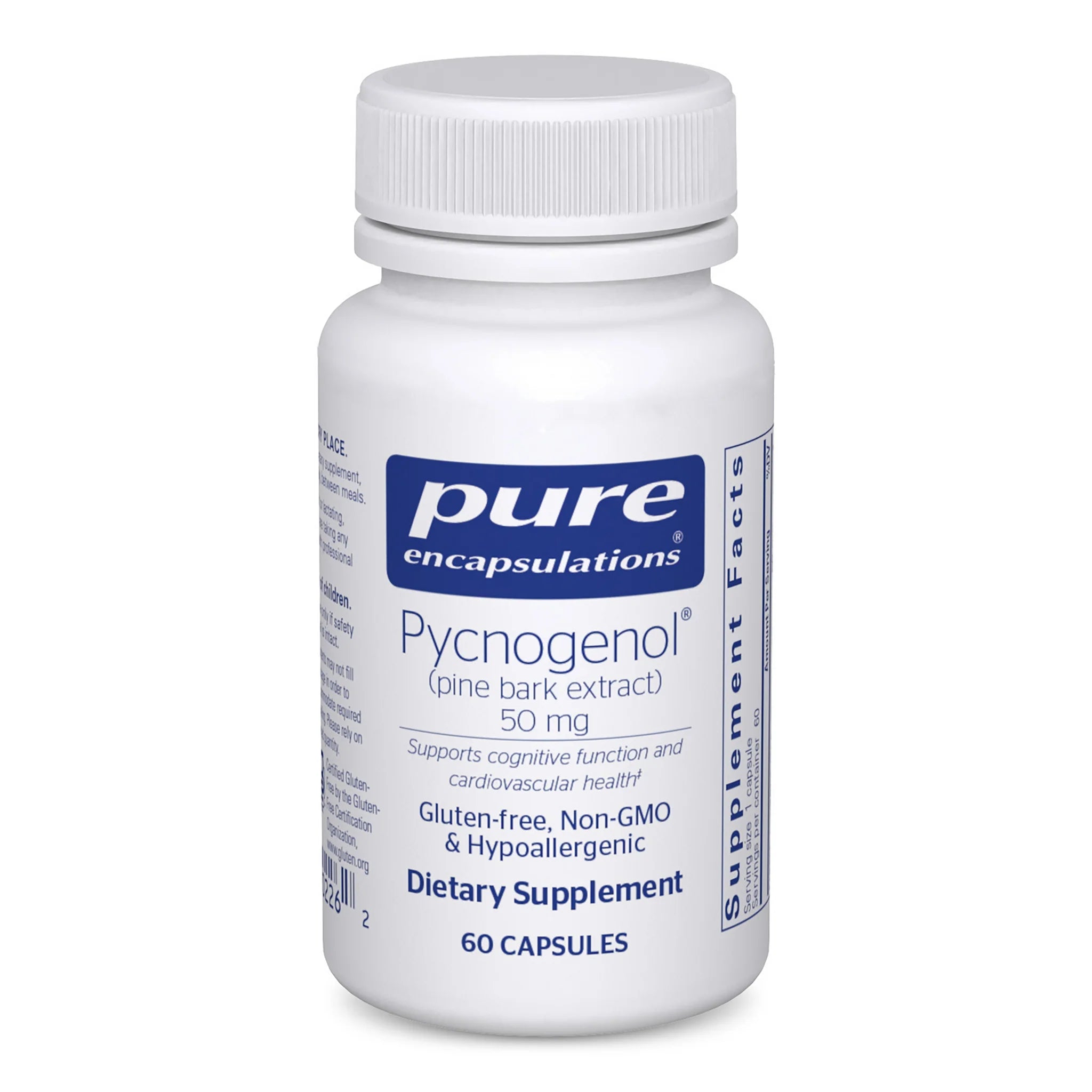 Pycnogenol® Pine Bark Extract 50mg Supplement - Supports Heart Health, Skin & Antioxidant Benefits | Ideal for Daily Wellness & Anti-Aging