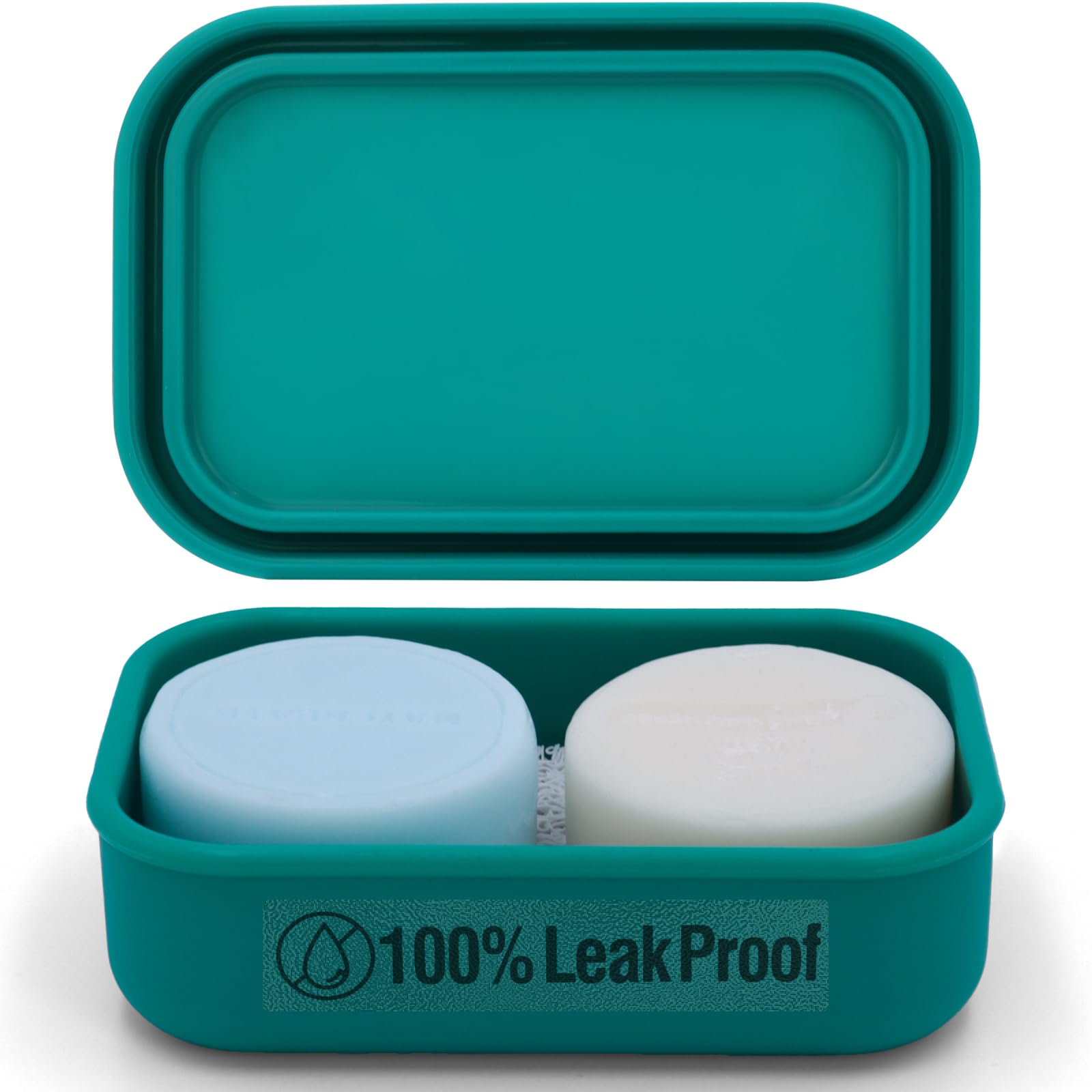 Leak Proof Travel Soap Case - Silicone Soap Container with Drainage Layer | Portable Bar Soap Holder for Bathroom, Camping, Gym | Easy to Clean & Reusable | Perfect for Travel, Outdoor Adventures & Daily Shower Use (Green)