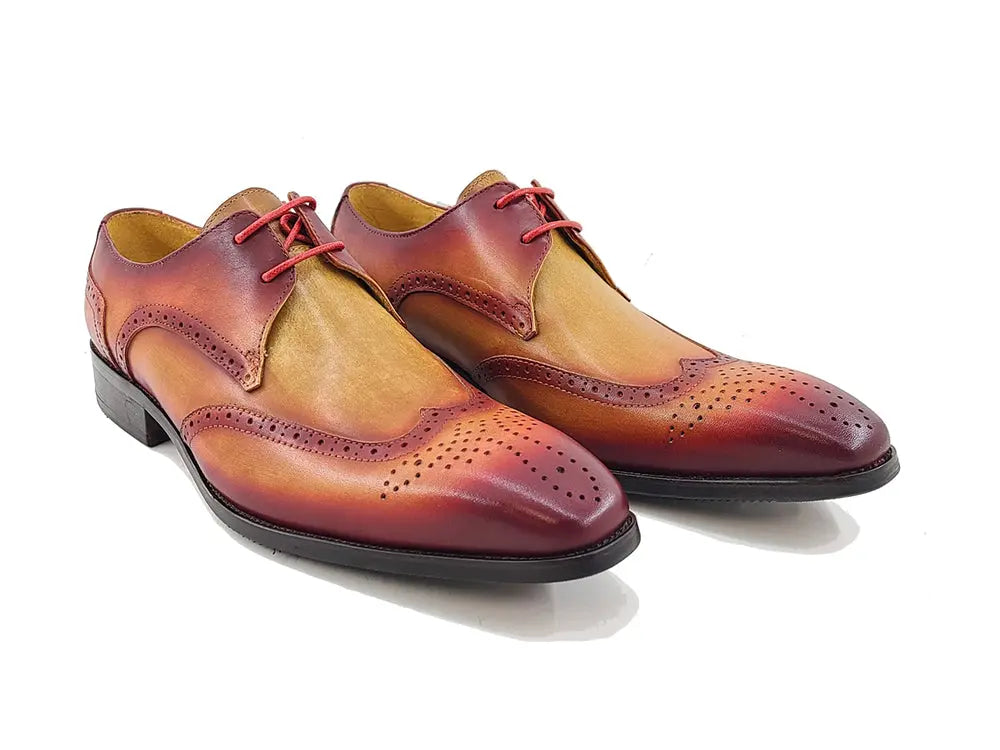 Two Tone Wingtip Blucher Oxford Shoes for Men - Classic Dress & Casual Style - Perfect for Business, Weddings & Formal Events