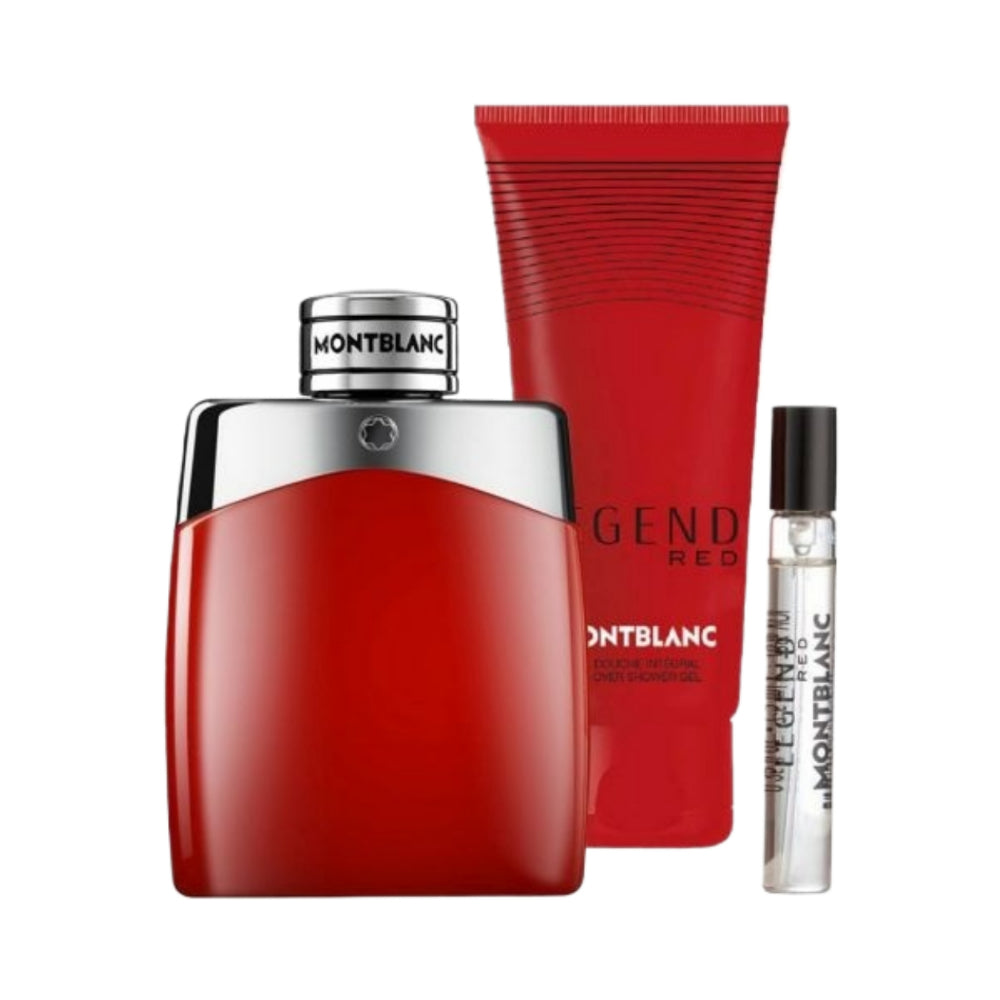 Legend Red 3 Piece Eau de Parfum Set - 100ml Perfume Bottle for Women, Long Lasting Luxury Fragrance Gift Set - Perfect for Date Night, Special Occasions & Daily Wear