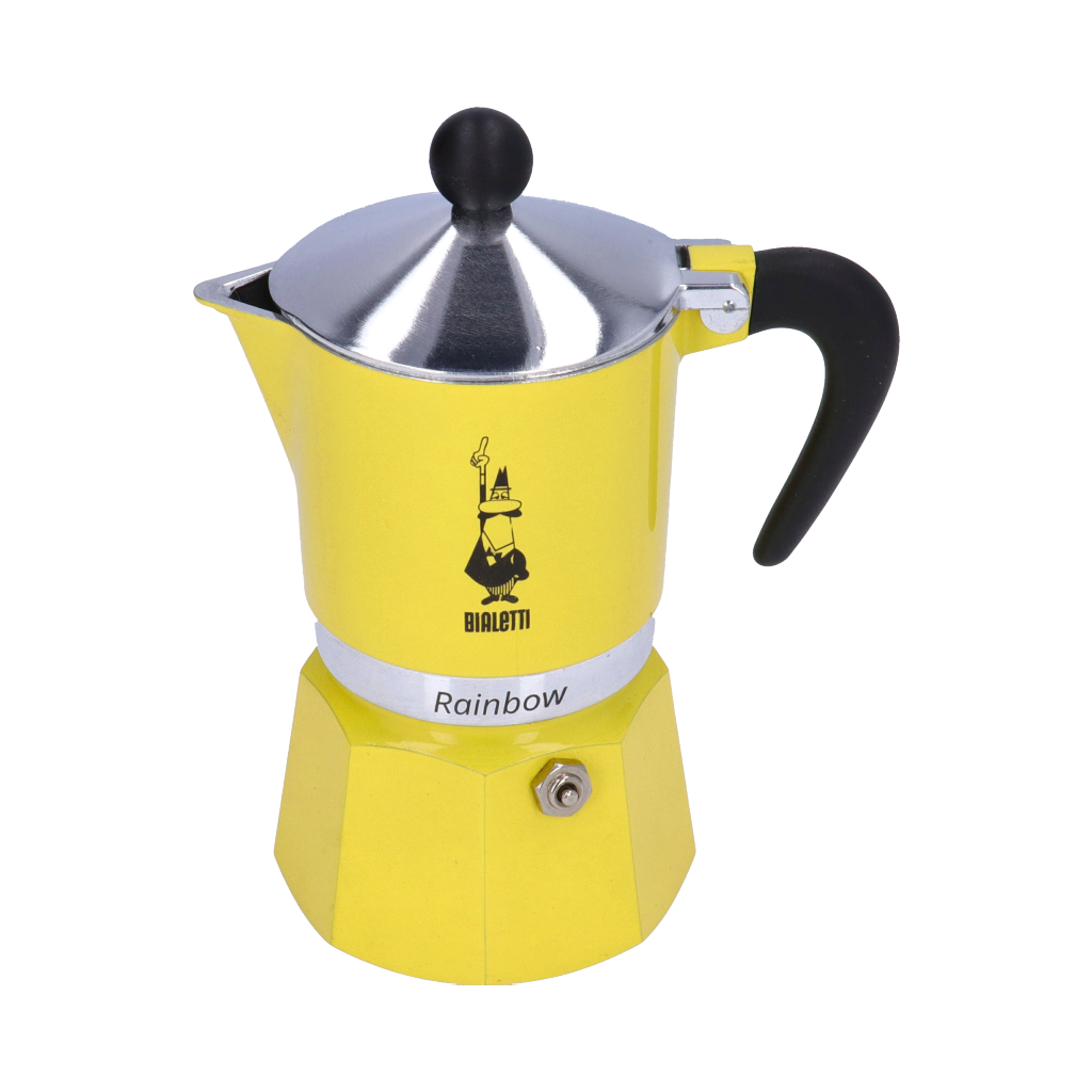 Bialetti Moka Rainbow Stovetop Espresso Maker - 3 Cup Italian Coffee Pot for Home & Office - Perfect for Espresso Lovers & Gift Giving