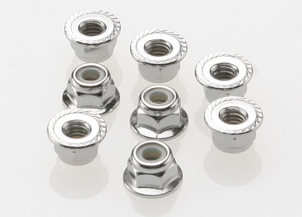 4mm Flanged Nylon Locking Nuts - M4 Hex Nylon Insert Lock Nuts - Anti-Vibration Secure Fasteners for Automotive, Electronics & DIY Projects