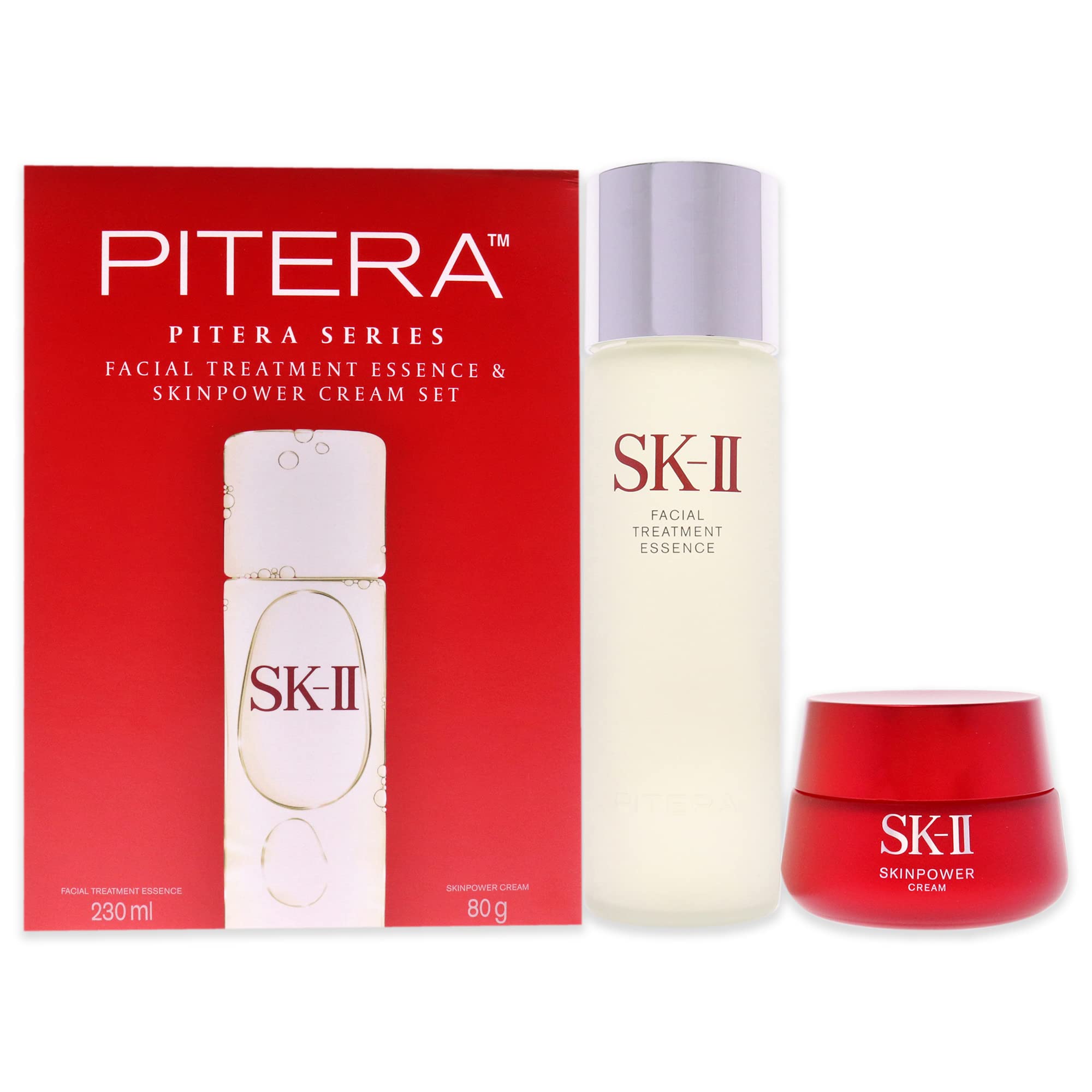 SK-II Facial Treatment Essence & Skinpower Cream Set - 2 Piece Luxury Skincare Duo for Hydration & Anti-Aging | Perfect for Daily Routine & Gift Giving