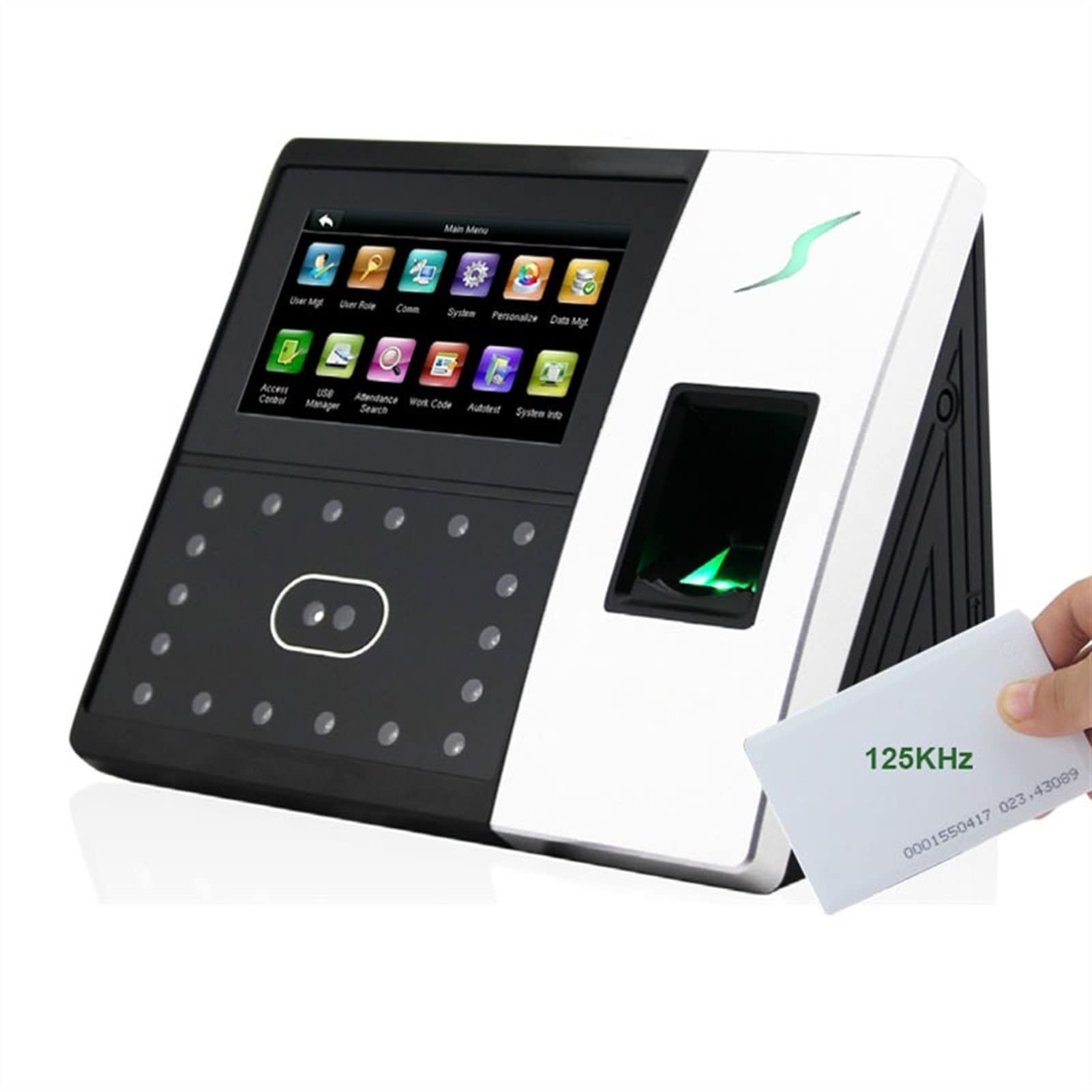 Upunch Linux TCP/IP Biometric Fingerprint & Facial Recognition Time Clock - IFace702-ID | Office Attendance System | Access Control | Time Sheet Log | AU Plug | Ideal for Offices, Schools, and Secure Facilities