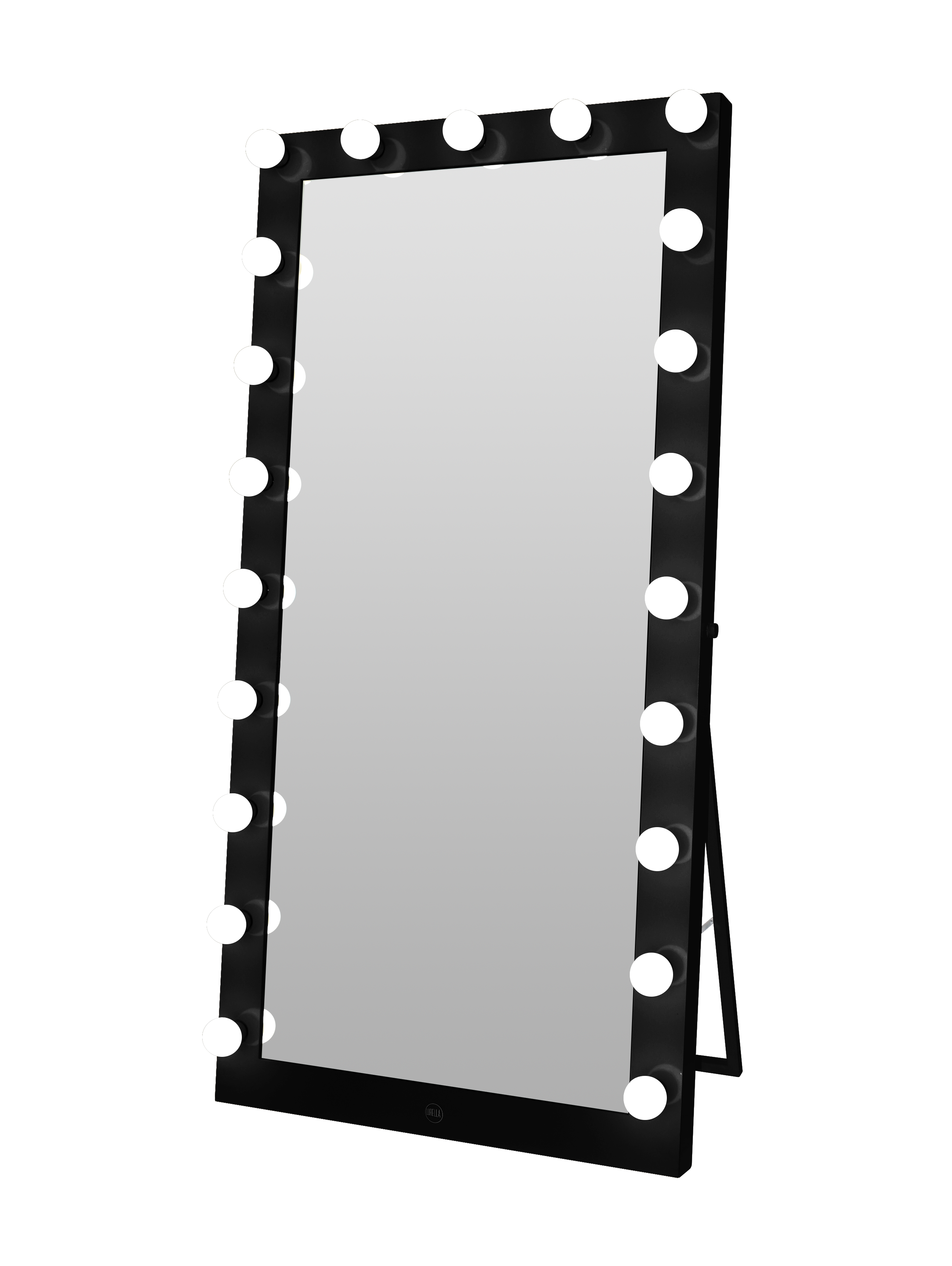 21-Light LED Vanity Mirror with Bluetooth Speaker - Adjustable Standing Makeup Mirror for Bedroom, Bathroom & Dressing Room