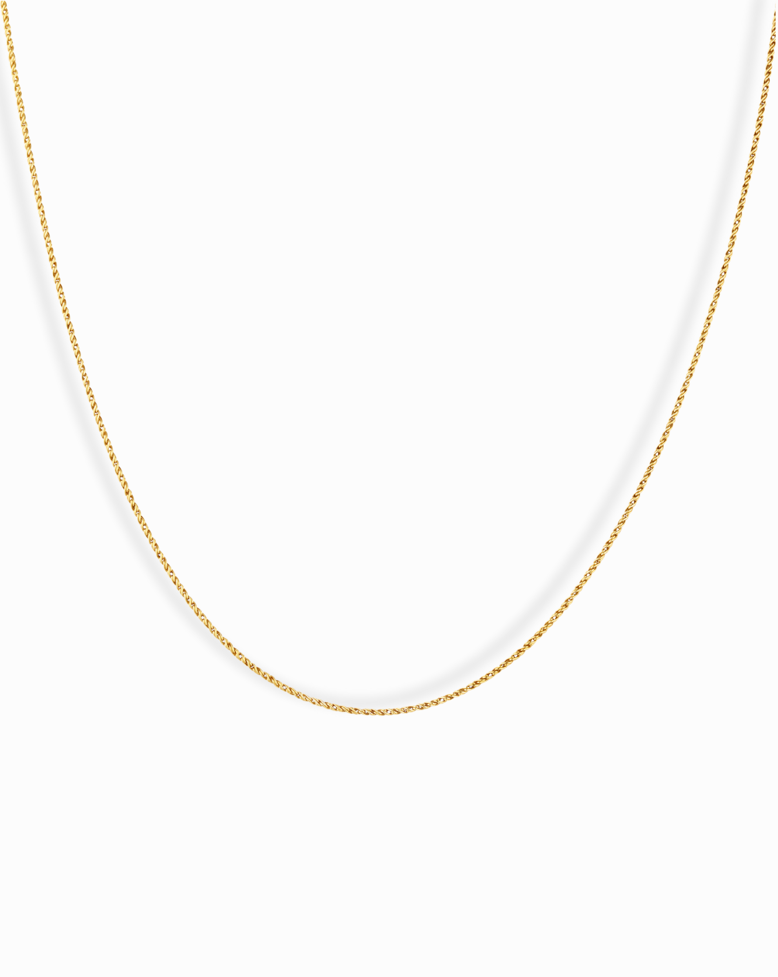 Maxwell Rope Chain Necklace for Men & Women - 14K Gold Plated Stainless Steel Durable Jewelry - Perfect for Gifts, Weddings & Everyday Wear