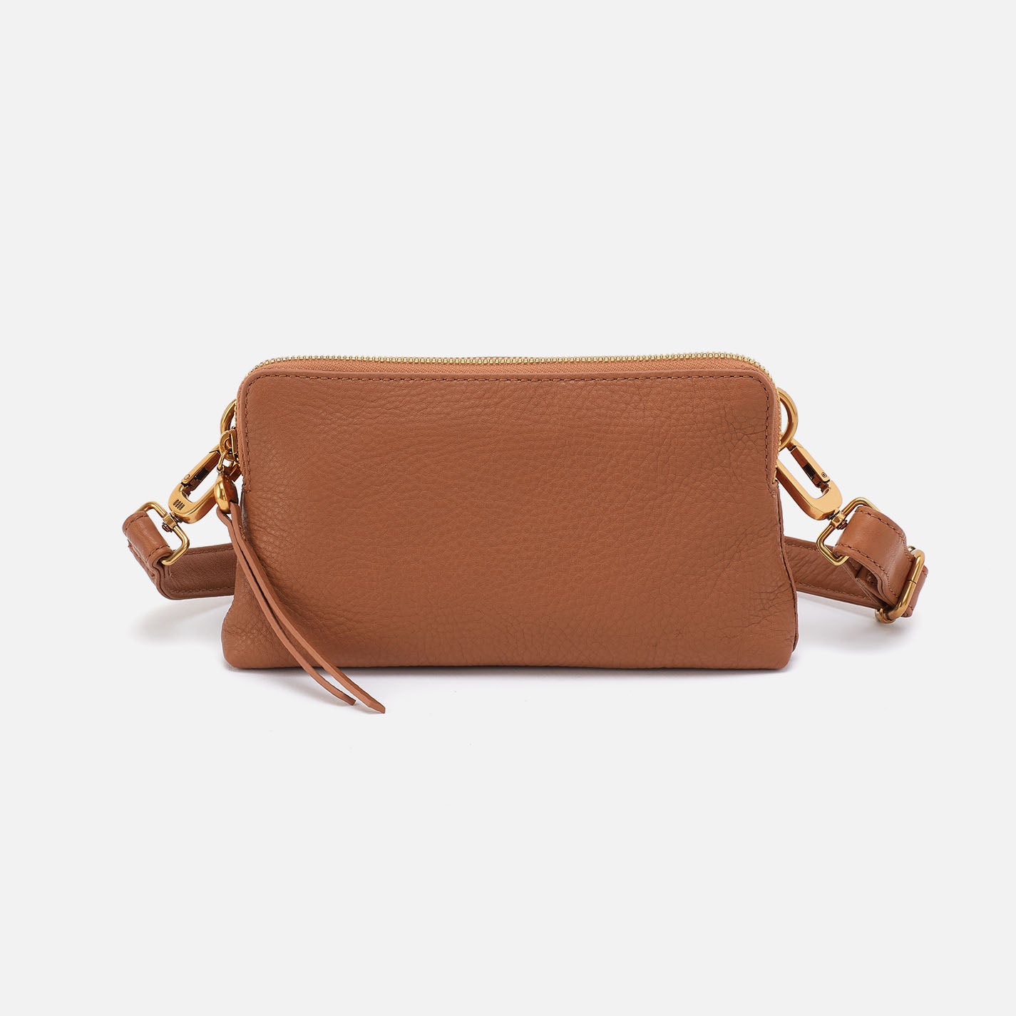 Fern Slim Belt Bag in Pebbled Leather - Warm Honey | Stylish Waist Pack for Women, Hands-Free Crossbody Purse for Travel, Hiking & Everyday Use