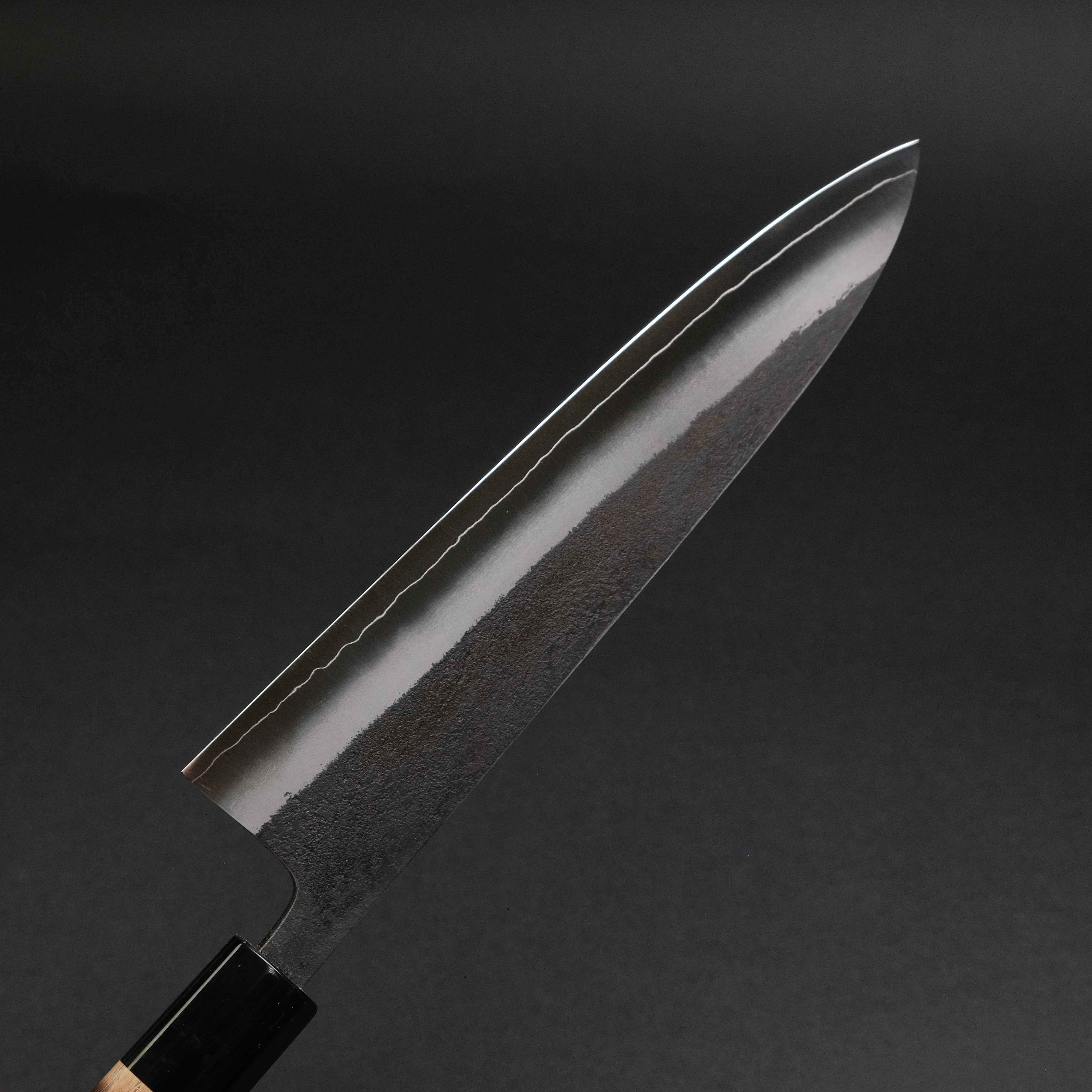 Premium Konosuke Madei Sumiiro SLD Gyuto 210mm Japanese Chef Knife - High Carbon Stainless Steel Blade with Burnt Chestnut Handle - Perfect for Sushi, Meat Slicing & Professional Kitchen Use