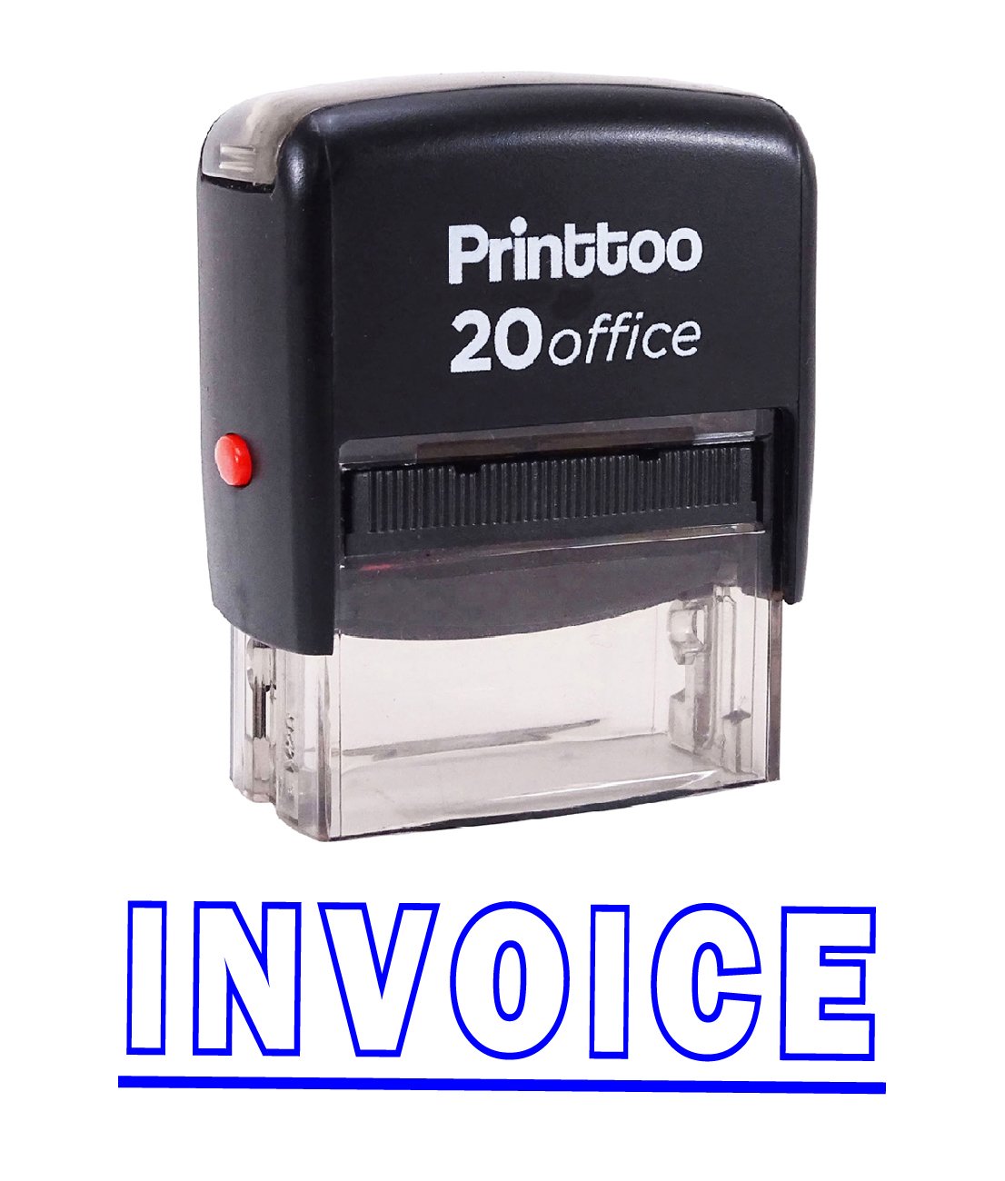 Custom Self-Inking Rubber Stamp for Invoices - Blue Office Stationery Stamp for Business, Billing & Receipts | Perfect for Small Business, Home Office & Professional Use