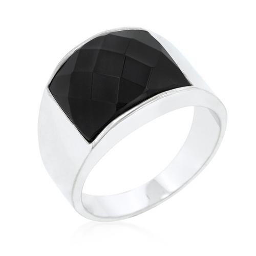 Elegant Onyx Cocktail Ring for Women - Vintage Black Stone Statement Jewelry - Perfect for Evening Parties, Weddings & Special Occasions