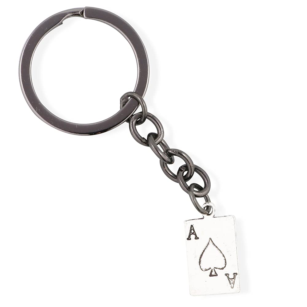 Ace of Spades Keychain - Unique Poker Playing Card Jewelry Gift for Men & Women - Perfect for Casino Nights, Poker Parties & Game Lovers Accessories