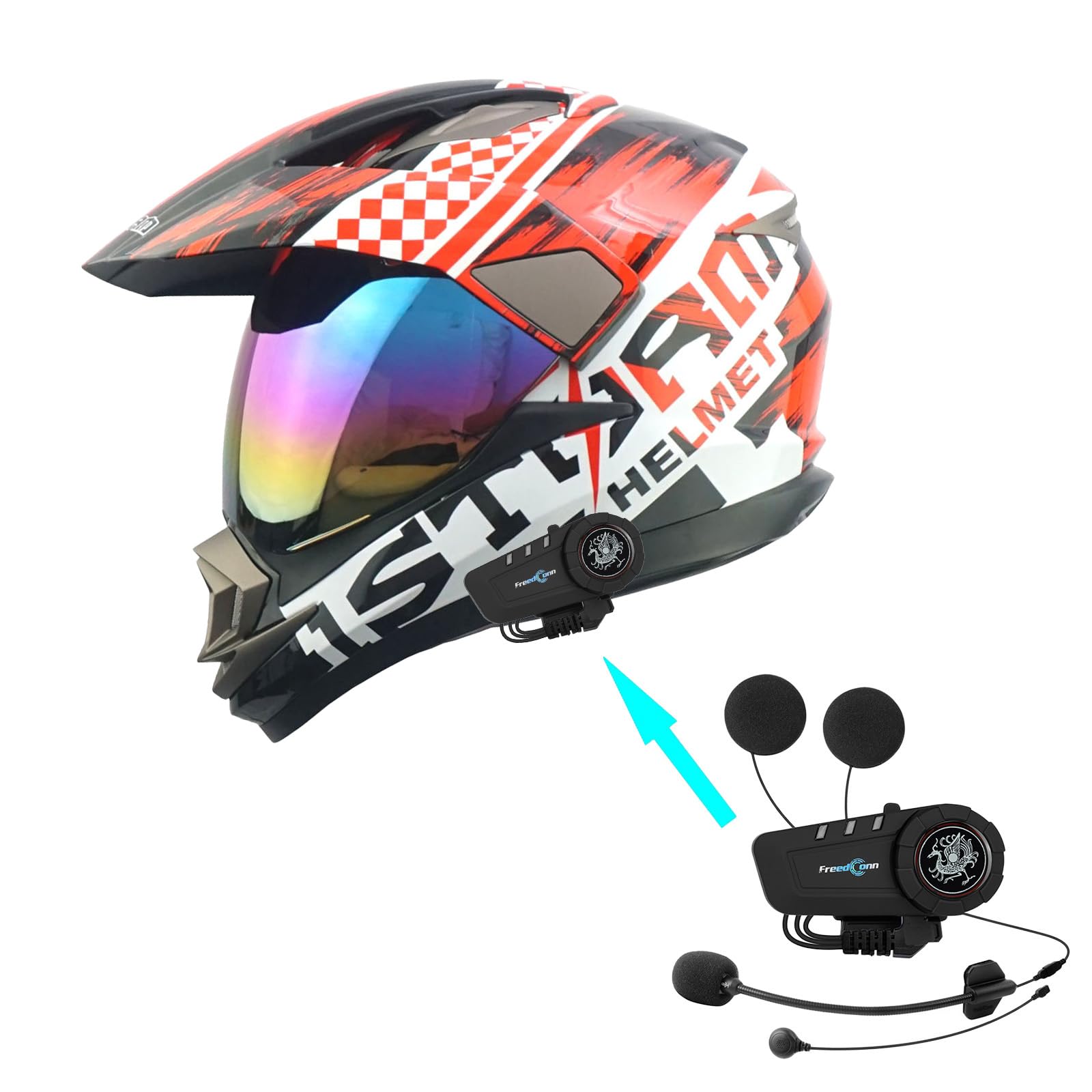 1Storm Dual Sport Motorcycle Helmet - Full Face Motocross & Off-Road Bike Helmet in Matte Black - Perfect for Adventure Riding, Commuting & Trail Exploration