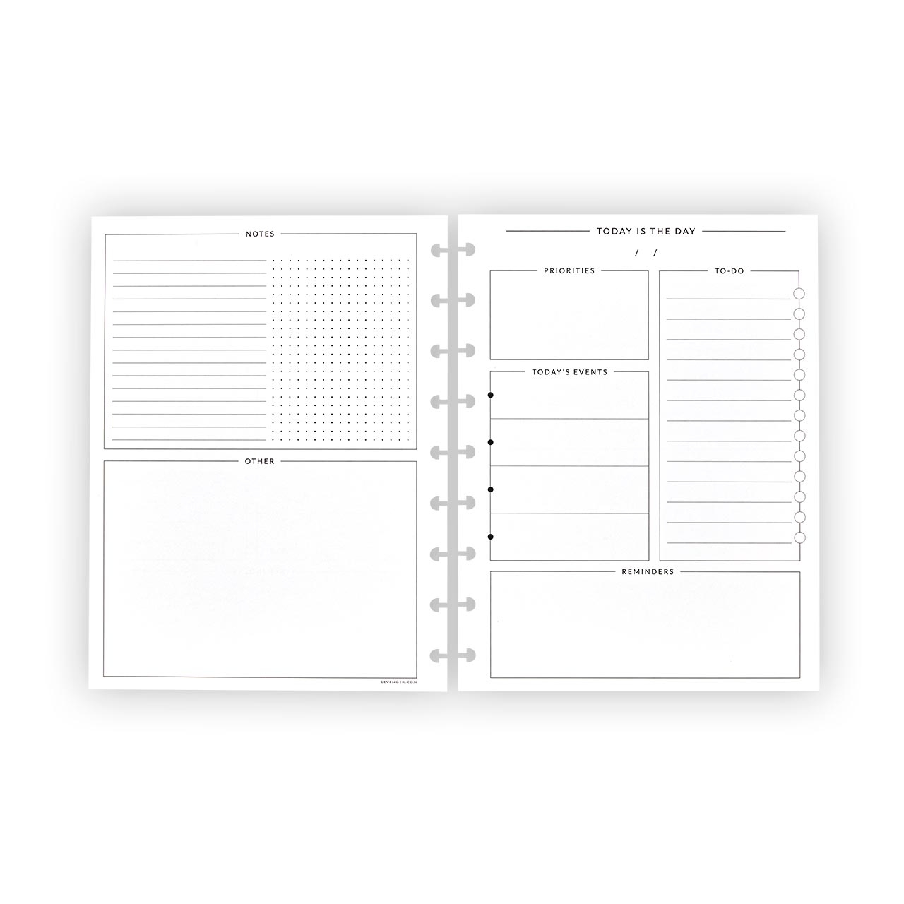 Circa Midway Today's The Day Refill - 100 Sheets Planner Refill Pages for Franklin Covey & Happy Planner - Perfect for Daily Planning & Productivity