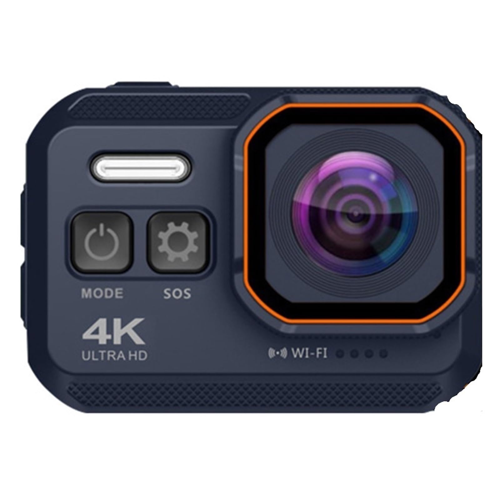 NMBHUS 4K Action Camera with 60fps Stabilization, IP68 Waterproof, 16MP WiFi Sports Camera for Helmet, Motorcycle, Diving, Surfing & Outdoor Adventures (No SD Card Included, 2-Pack)