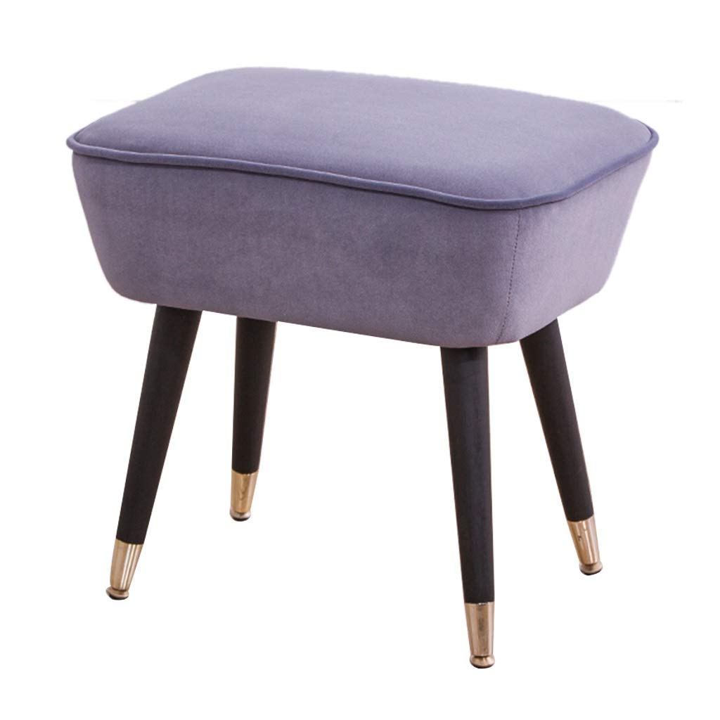 Purple Vanity Stool with Backrest - 37x52x46cm Makeup Bench, Shoe Changing Stool & Bedroom Seating - Perfect for Dressing Table, Bedroom Decor & Entryway Organization