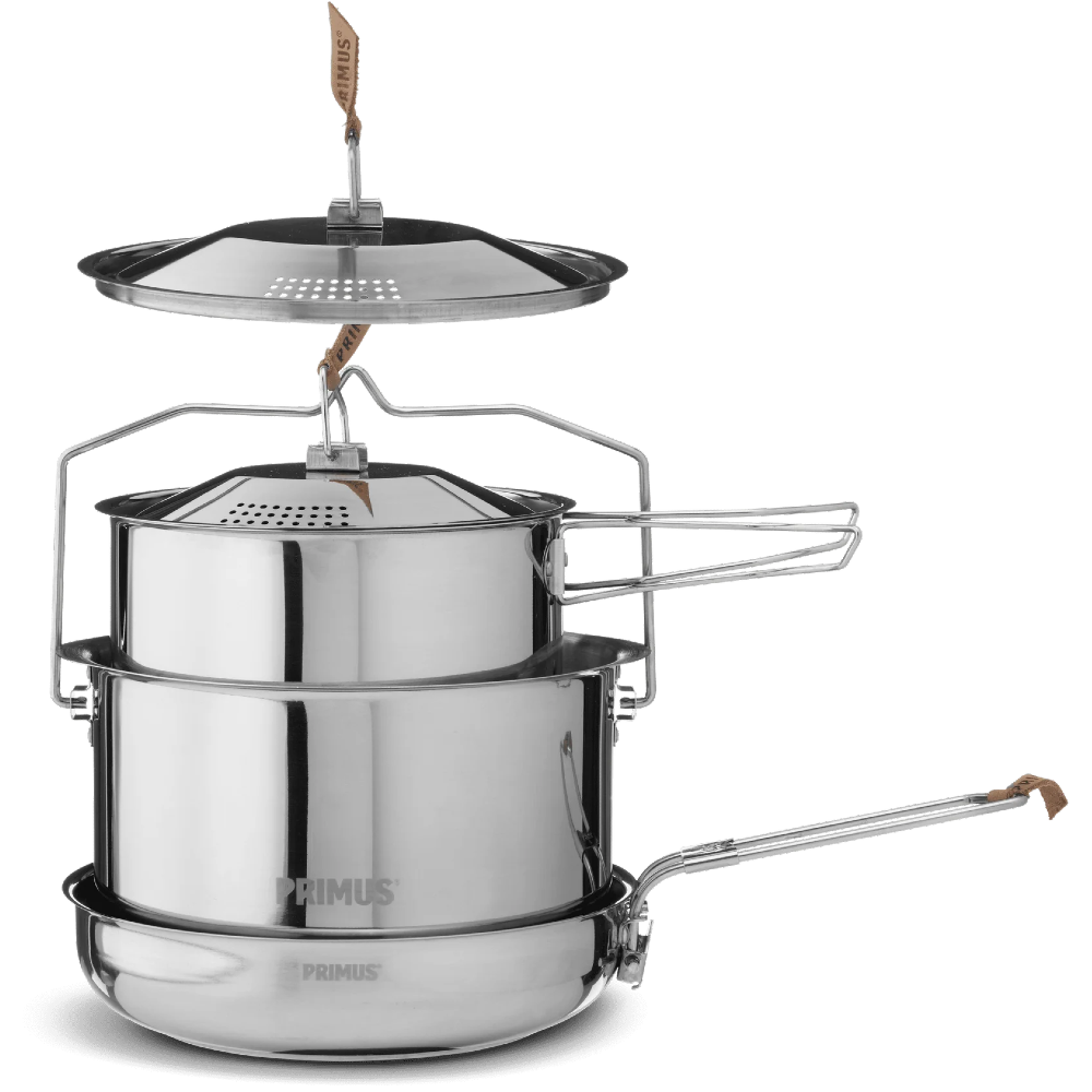 Primus CampFire Cookset - Stainless Steel Outdoor Cooking Kit for Camping, Hiking & Backpacking - Compact & Durable Camping Cookware Set