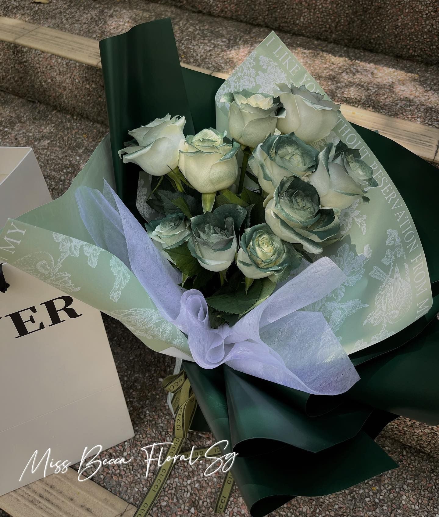 Beautiful Scottish Green Rose Flower Bouquet - Fresh Cut Roses for Wedding, Anniversary & Home Decor
