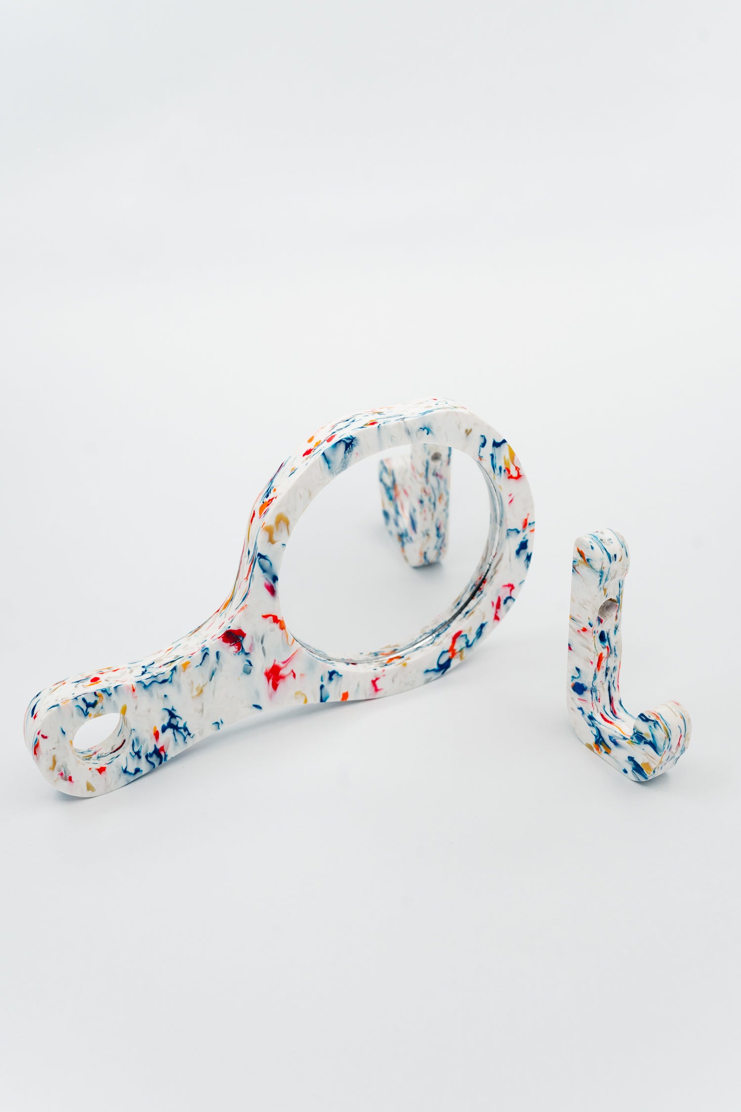 Flat Plastic Hook - Heavy Duty Clear Hooks for Hanging Keys, Hats & Coats - Perfect for Home, Office & Garage Organization