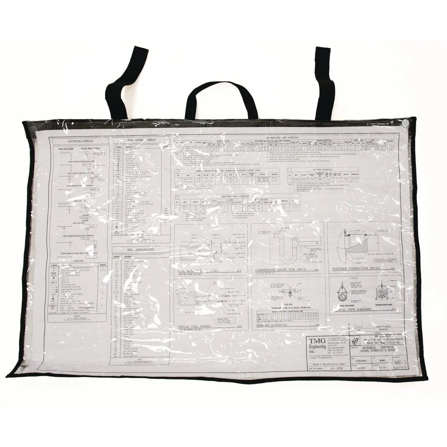 AdirOffice Large Document Protection Blueprint Plan Holder - Clear Arch D Size (24 x 36) for Blueprints, Posters & Artwork - Perfect for Architects, Engineers & Artists